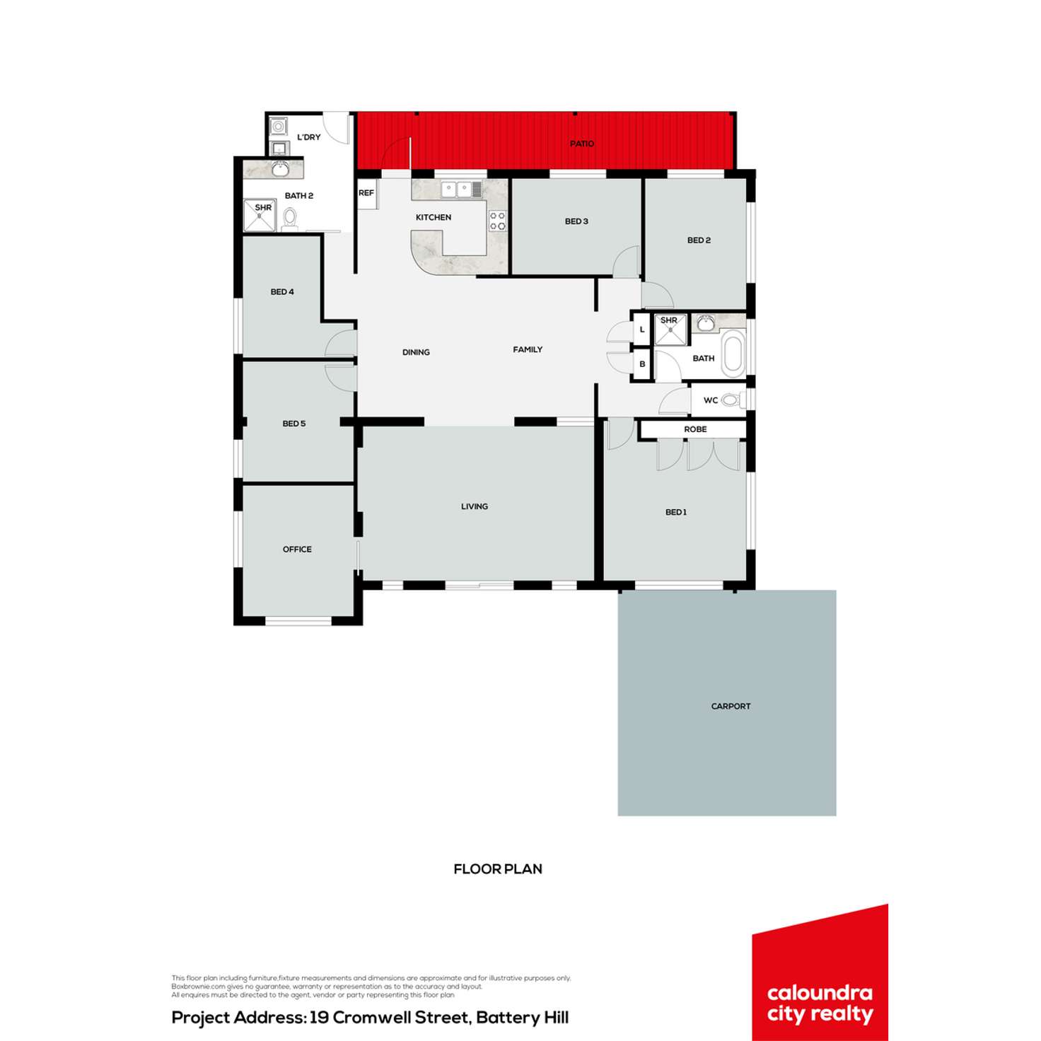 Floorplan of Homely house listing, 19 Cromwell Street, Battery Hill QLD 4551