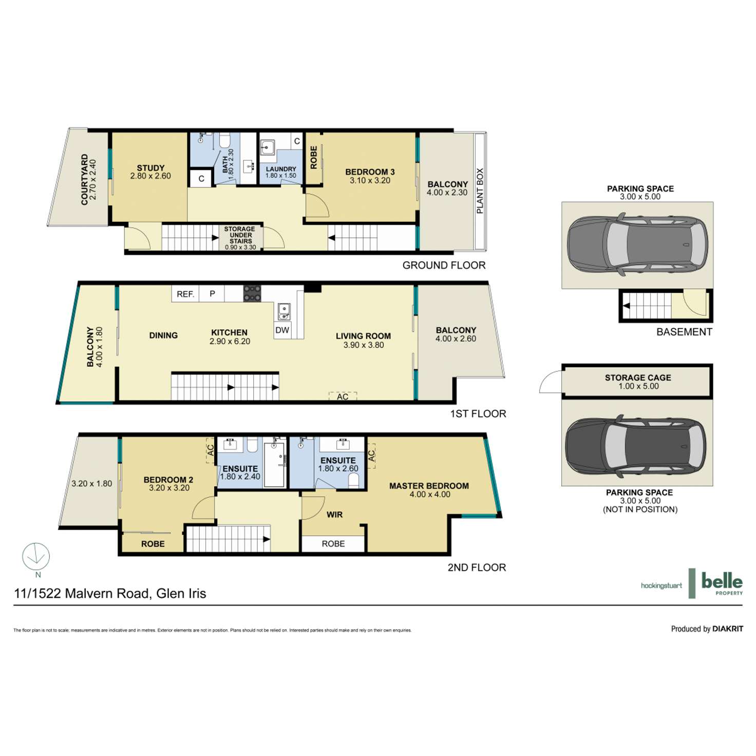 Floorplan of Homely townhouse listing, 11/1522 Malvern Road, Glen Iris VIC 3146