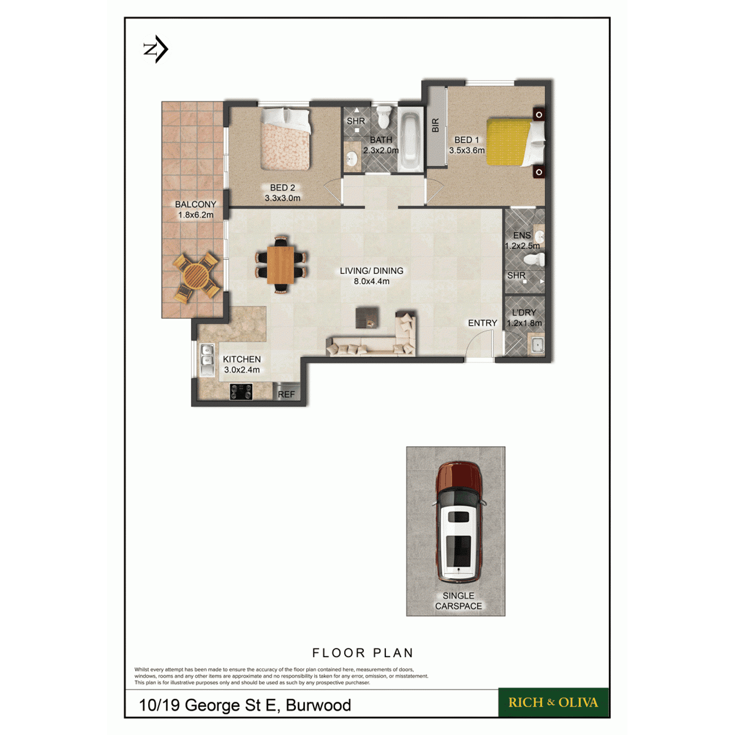 Floorplan of Homely apartment listing, 10/19 George Street, Burwood NSW 2134
