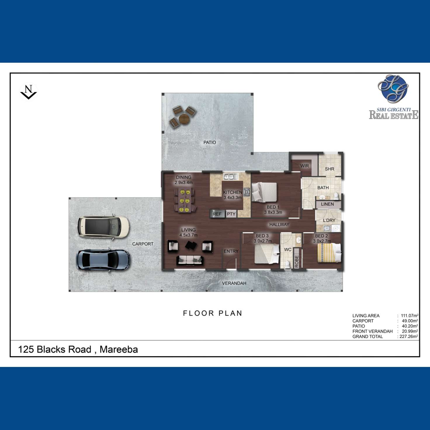 Floorplan of Homely acreageSemiRural listing, 125 Blacks Road, Mareeba QLD 4880