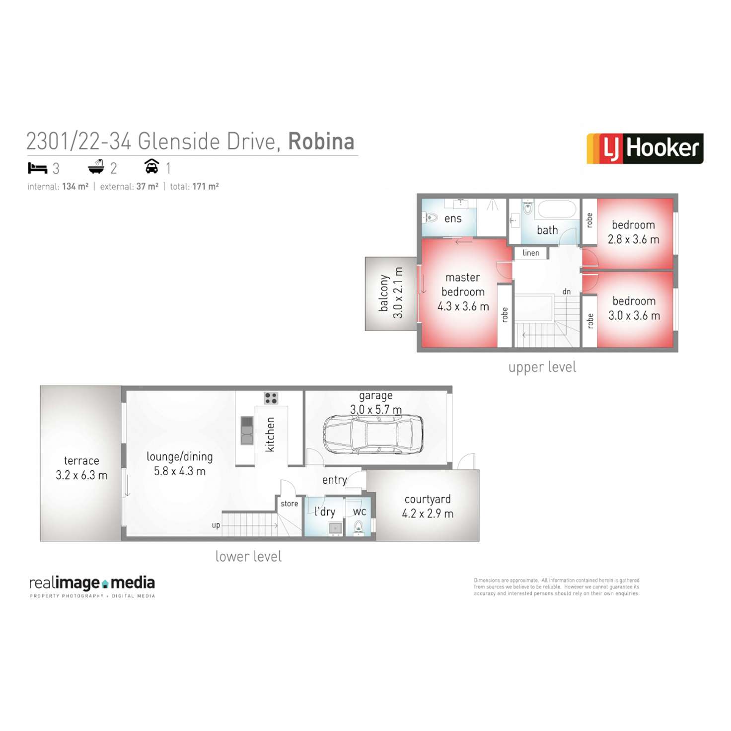 Floorplan of Homely townhouse listing, 2301/22-34 Glenside Drive, Robina QLD 4226
