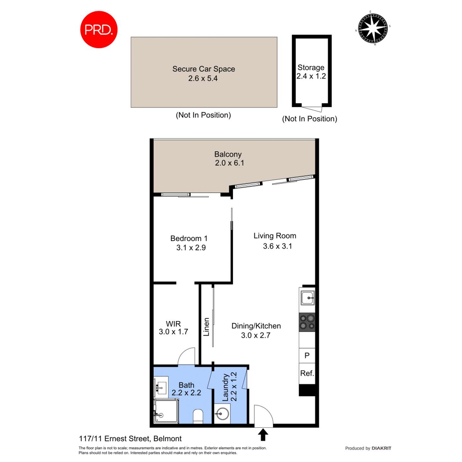 Floorplan of Homely unit listing, 117/11 Ernest Street, Belmont NSW 2280