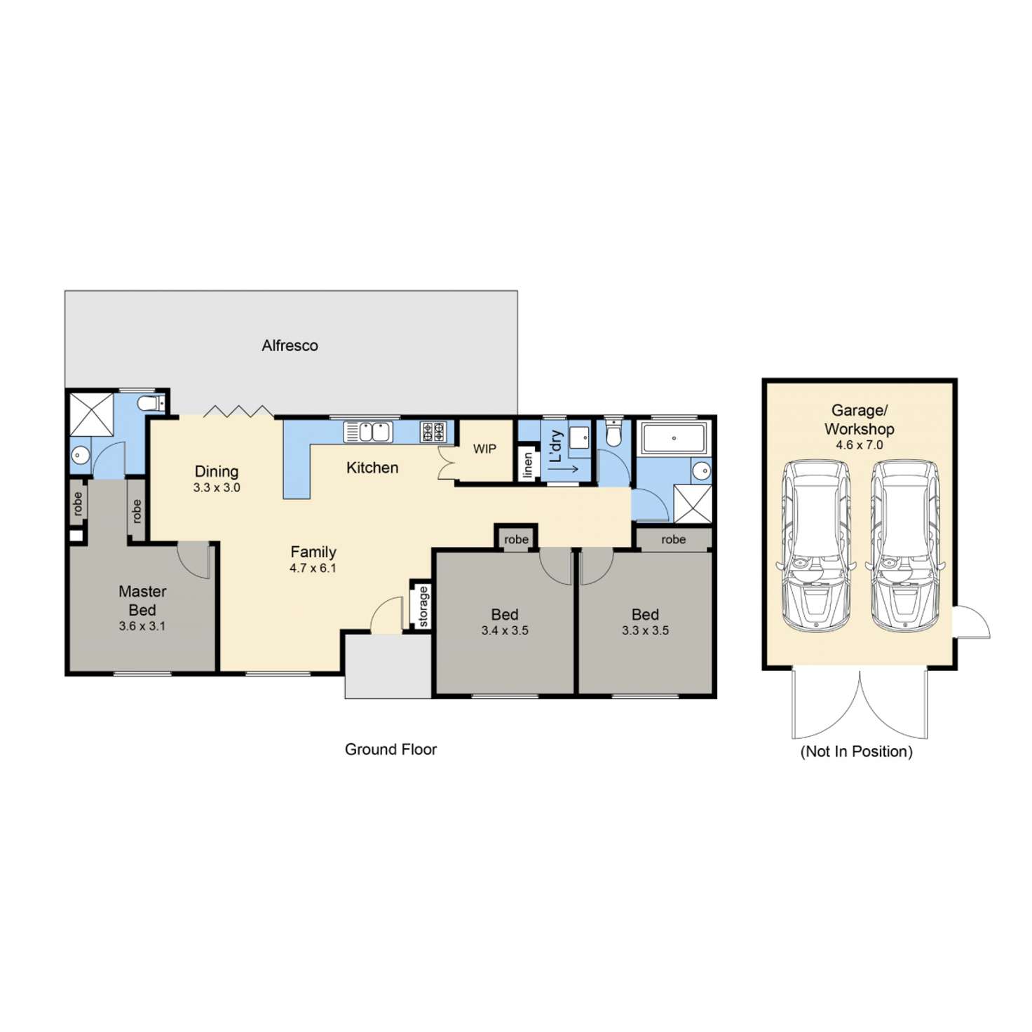 Floorplan of Homely house listing, 8 Deighton Drive, Rosebud VIC 3939