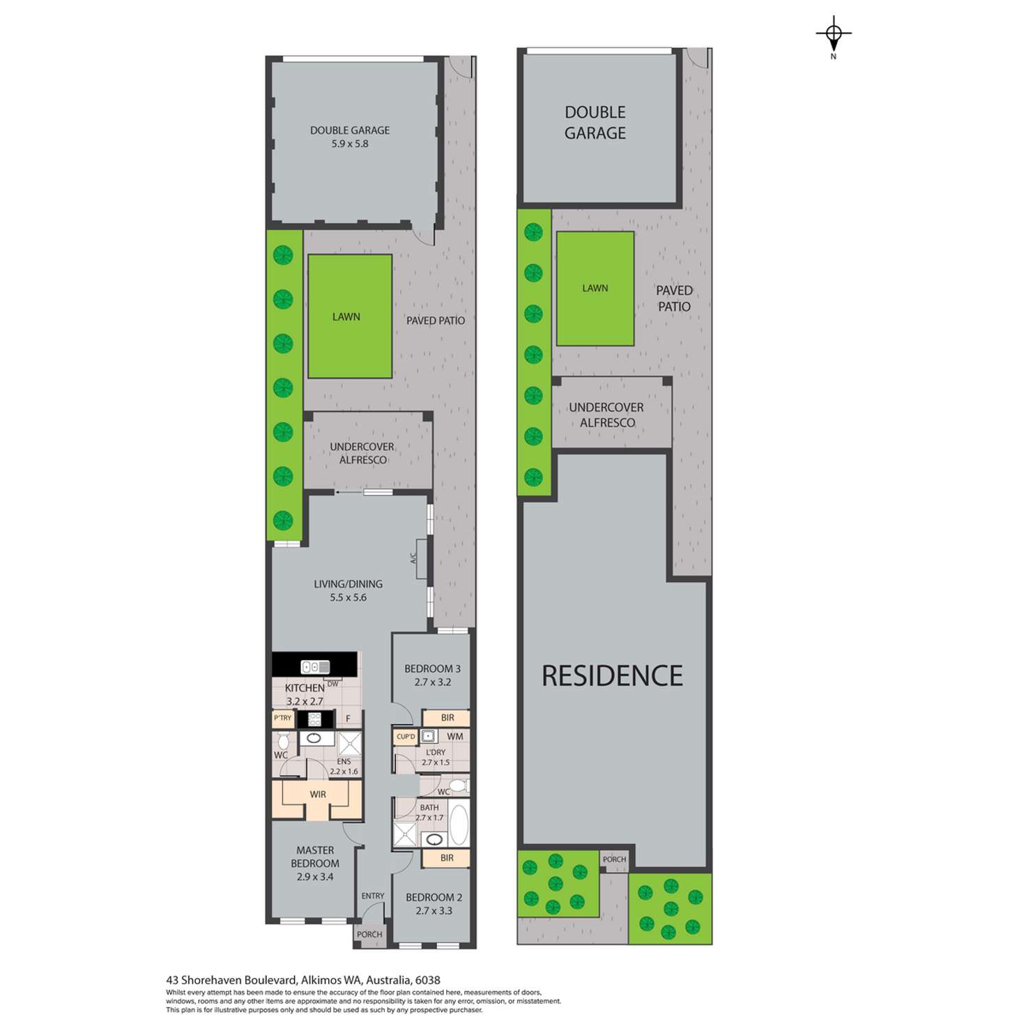 Floorplan of Homely house listing, 43 Shorehaven Boulevard, Alkimos WA 6038