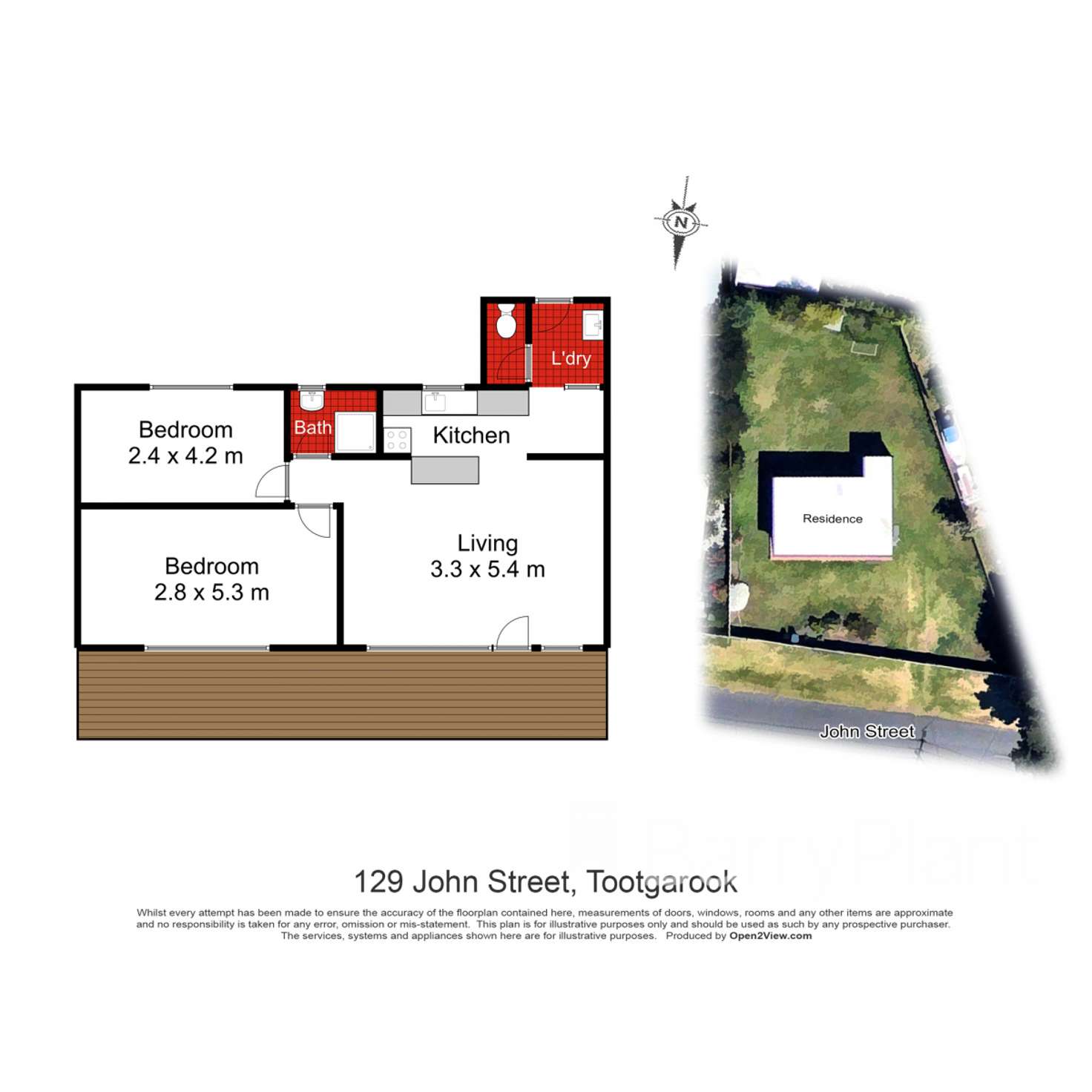 Floorplan of Homely house listing, 129 John Street, Tootgarook VIC 3941
