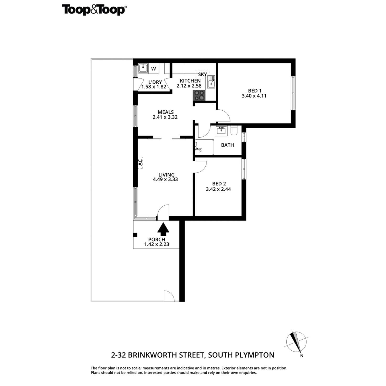 Floorplan of Homely apartment listing, 2/32 Brinkworth Street, South Plympton SA 5038
