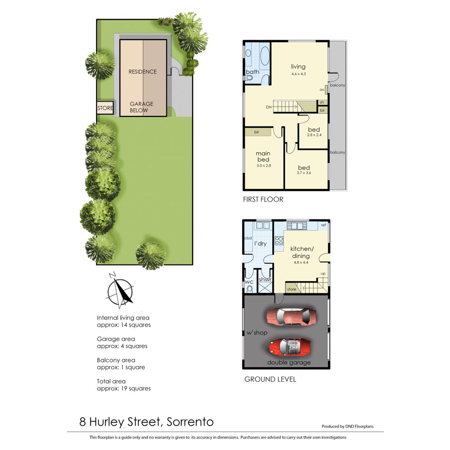 Floorplan of Homely house listing, 8 Hurley Street, Sorrento VIC 3943