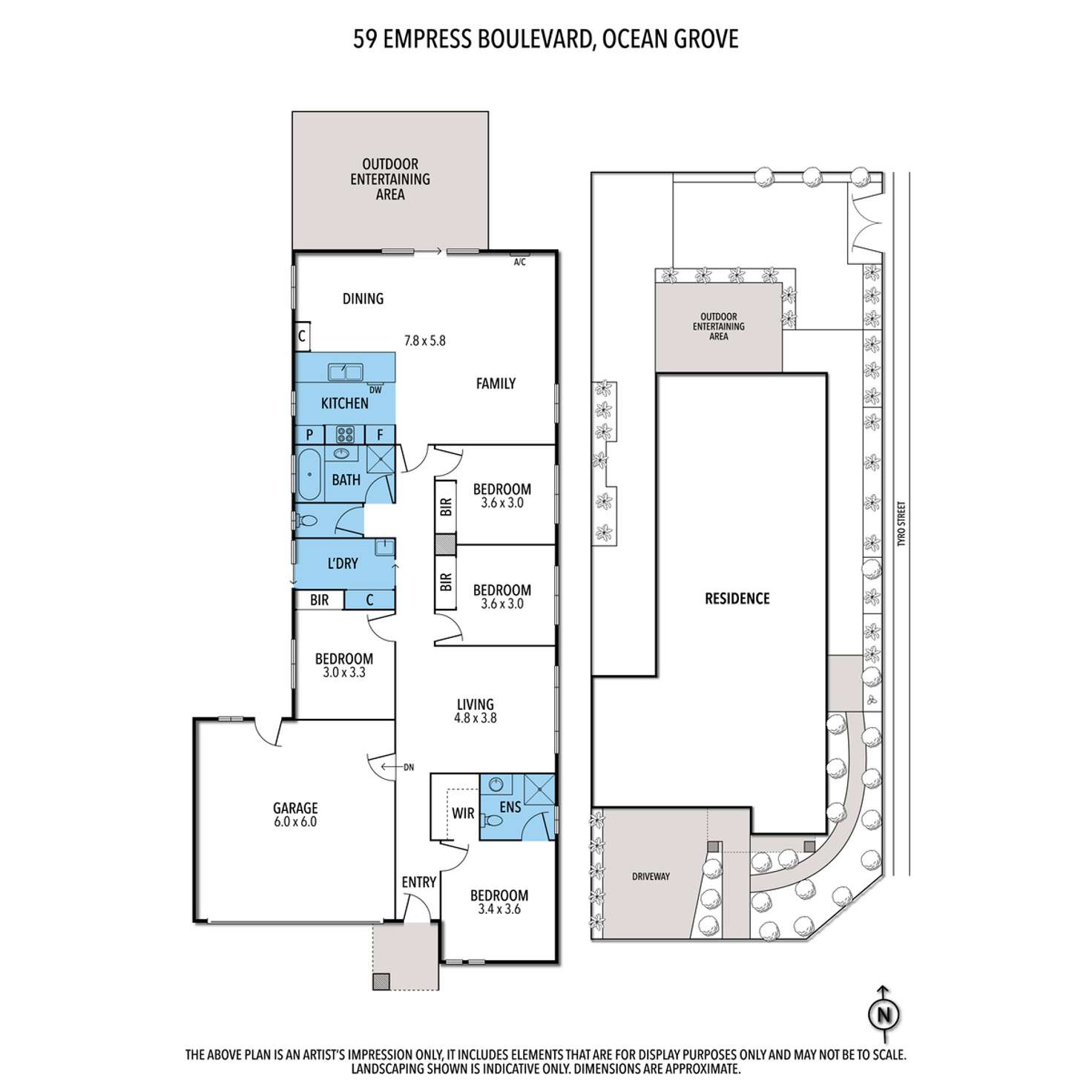 Floorplan of Homely house listing, 59 Empress Boulevard, Ocean Grove VIC 3226