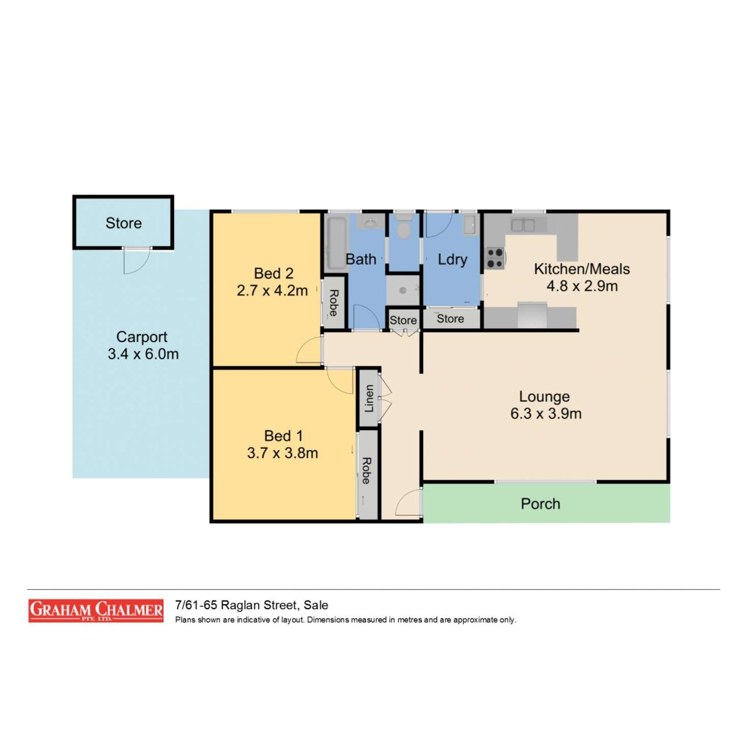Floorplan of Homely townhouse listing, 7/61-65 Raglan Street, Sale VIC 3850