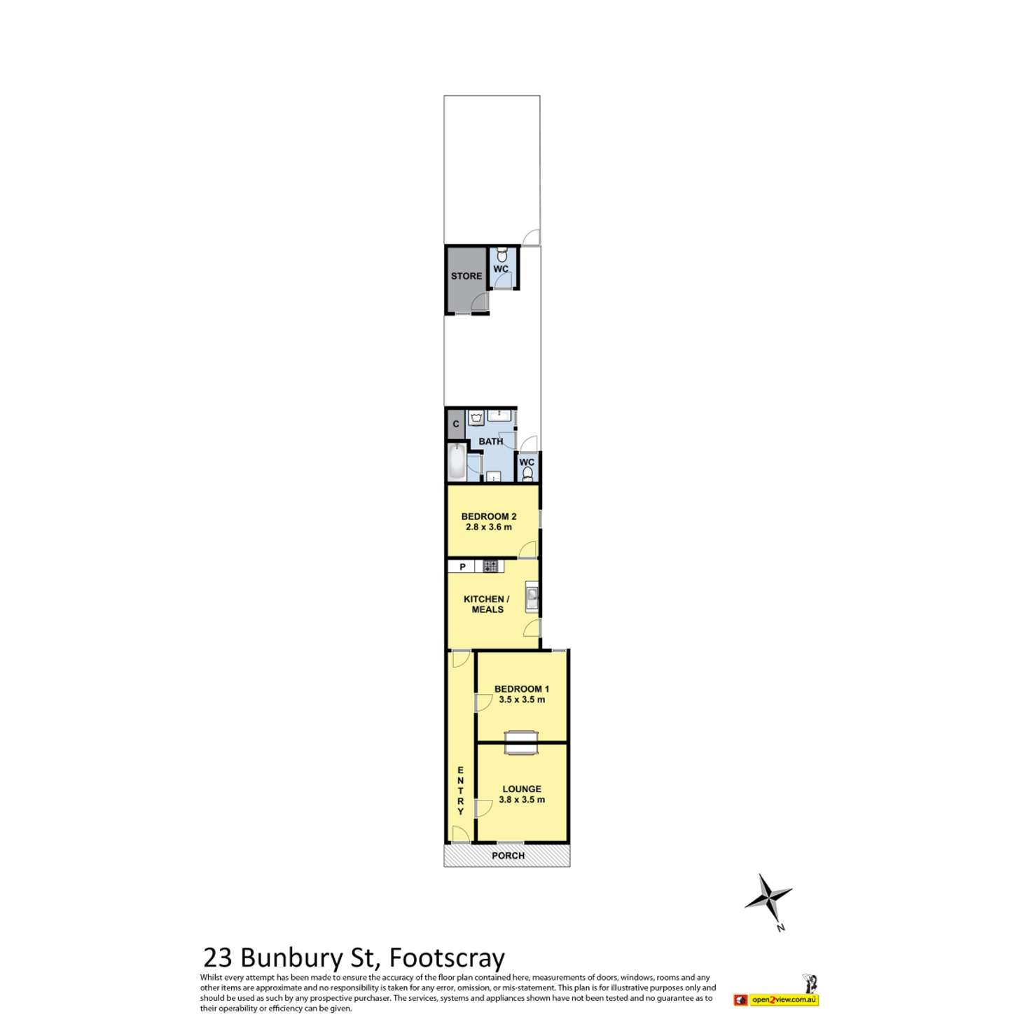 Floorplan of Homely house listing, 23 Bunbury Street, Footscray VIC 3011
