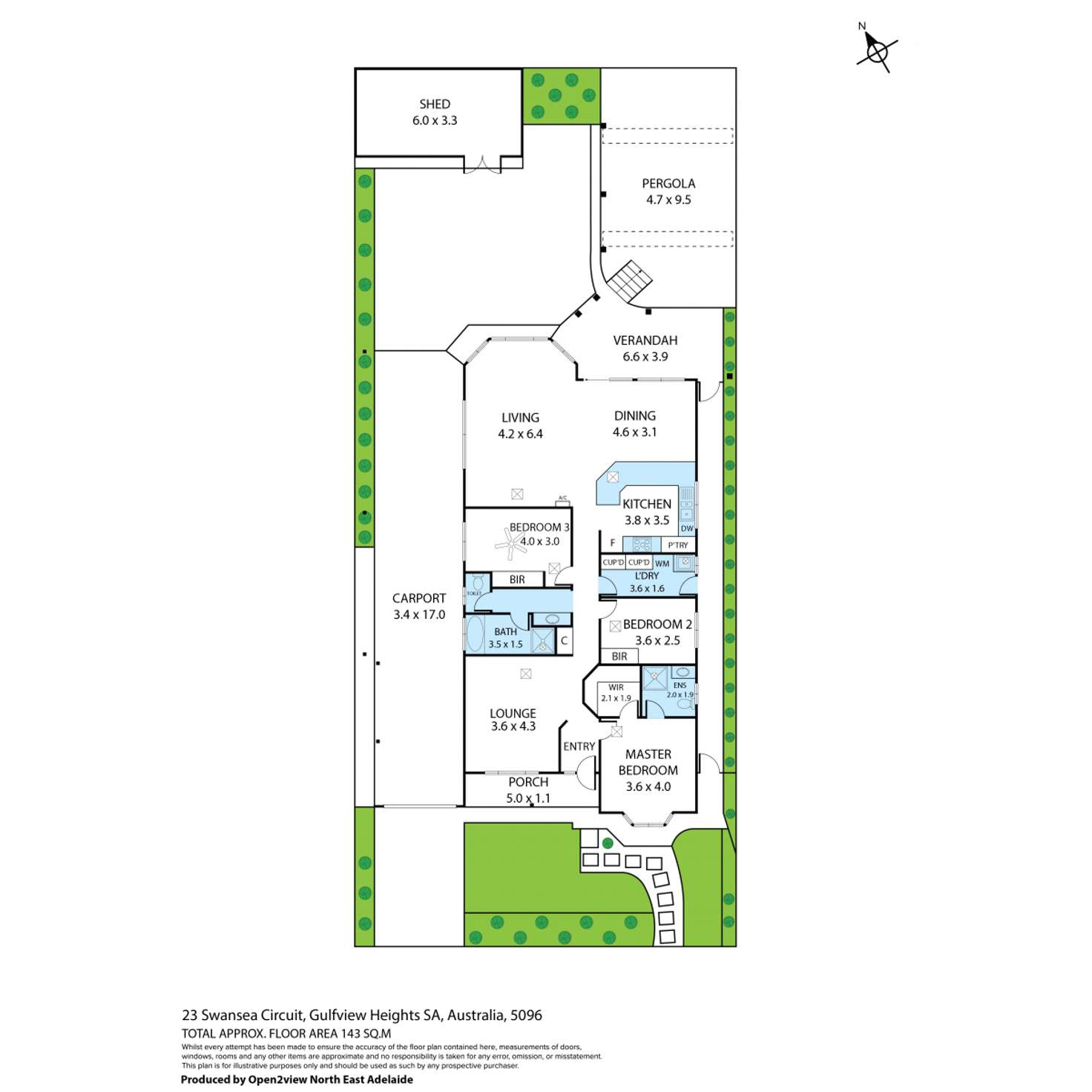 Floorplan of Homely house listing, 23 Swansea Circuit, Gulfview Heights SA 5096