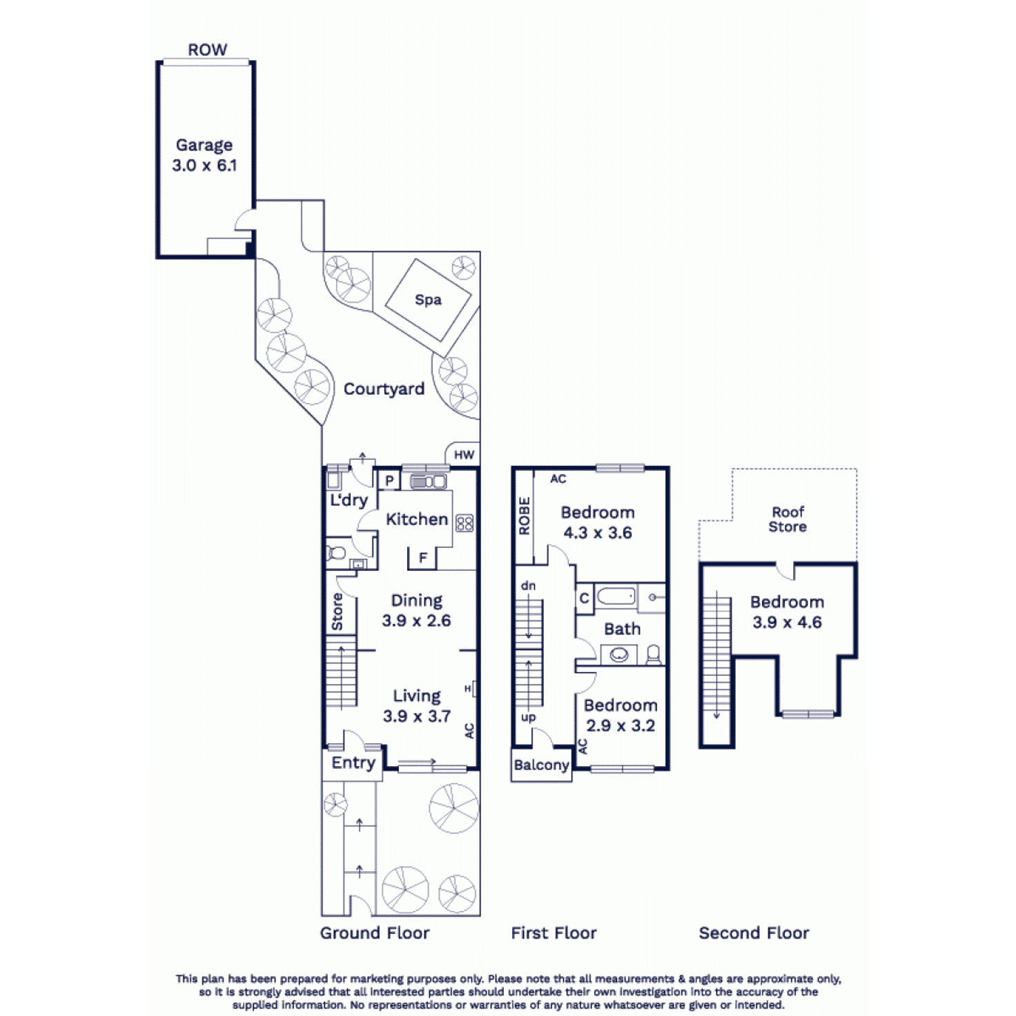 Floorplan of Homely townhouse listing, 15 Sherwin Street, Kensington VIC 3031