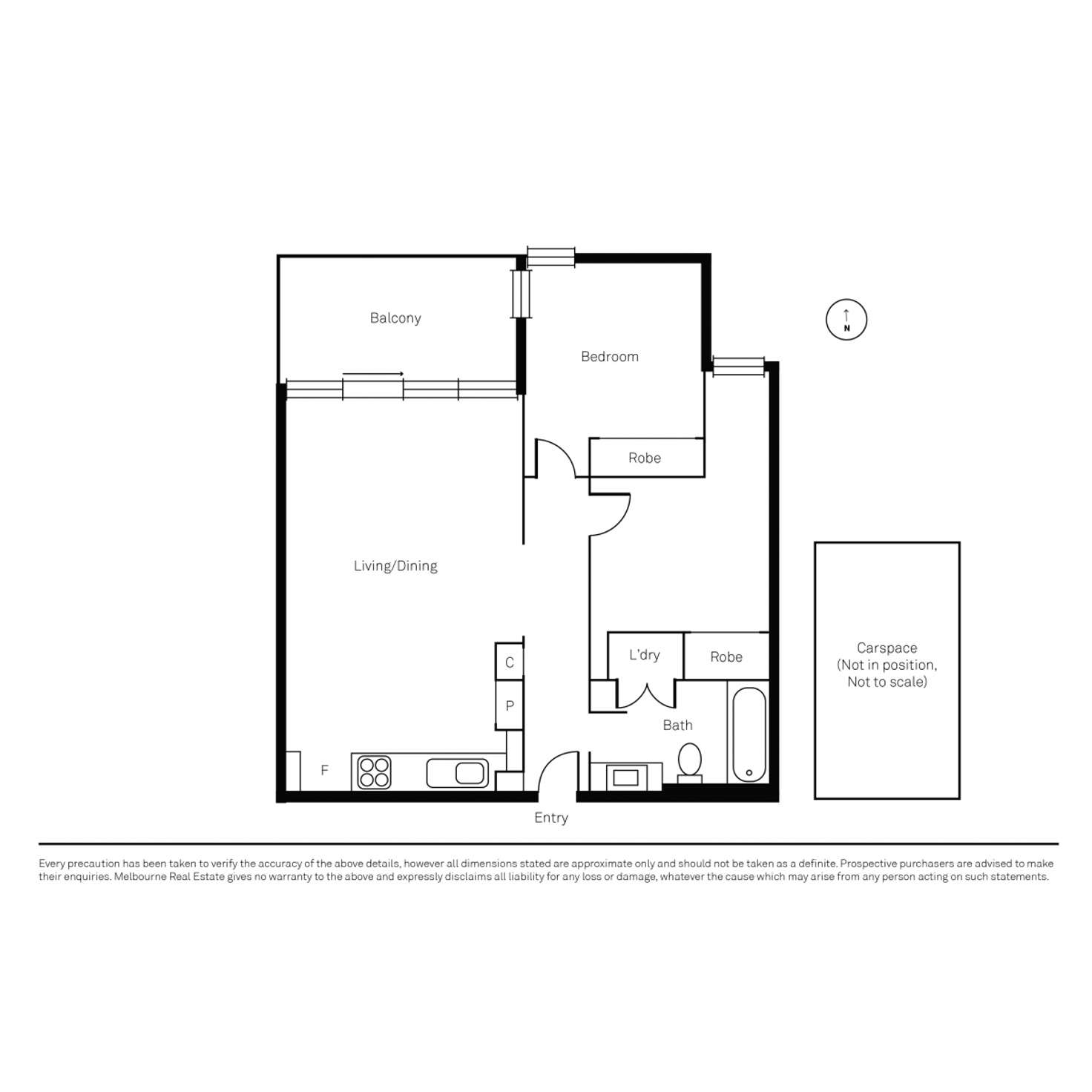 Floorplan of Homely apartment listing, 204/30 Wreckyn Street, North Melbourne VIC 3051