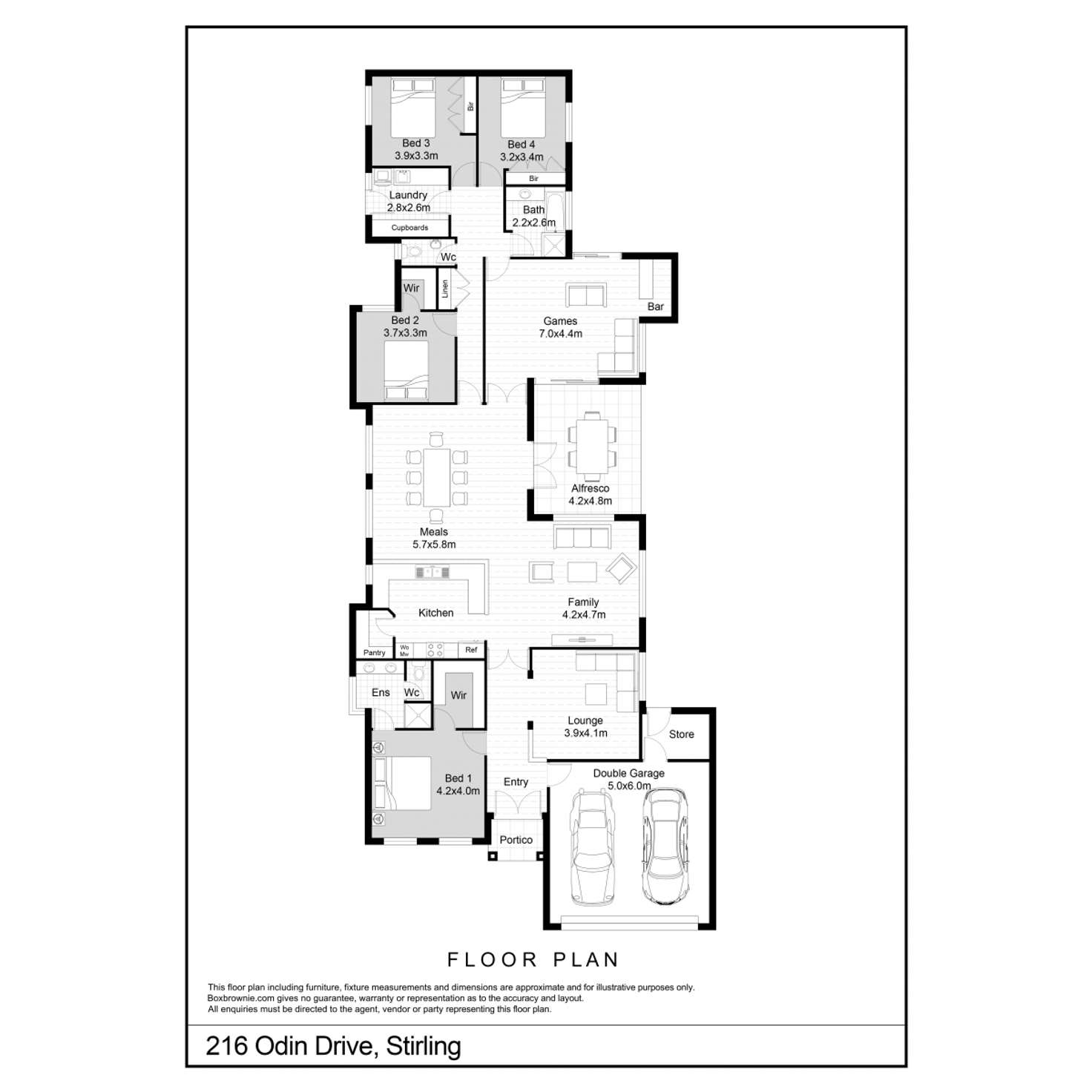 Floorplan of Homely house listing, 216 Odin Drive, Stirling WA 6021