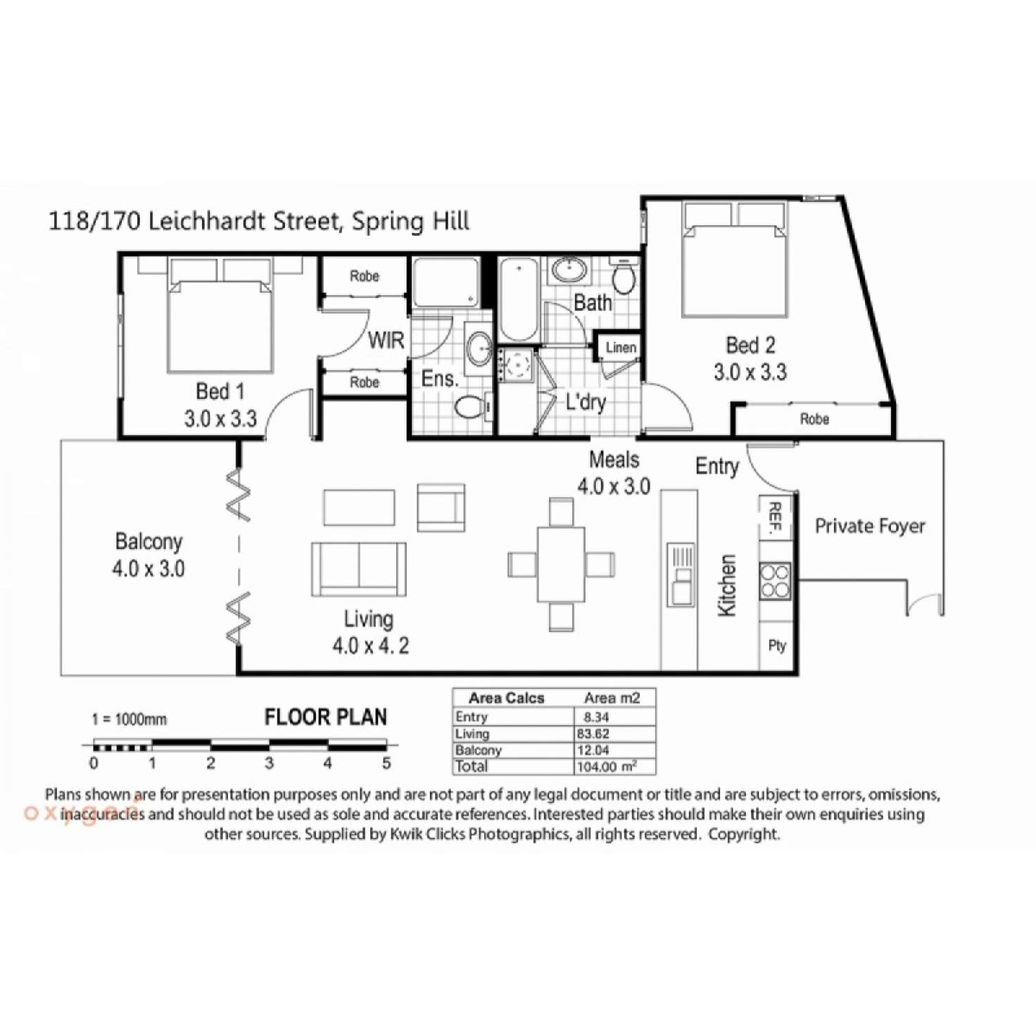 Floorplan of Homely apartment listing, 118/170 Leichhardt Street, Spring Hill QLD 4000