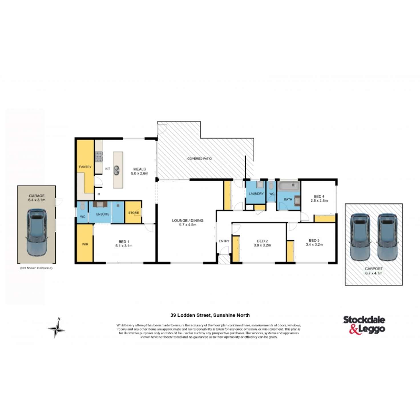 Floorplan of Homely house listing, 39 Lodden Street, Sunshine North VIC 3020