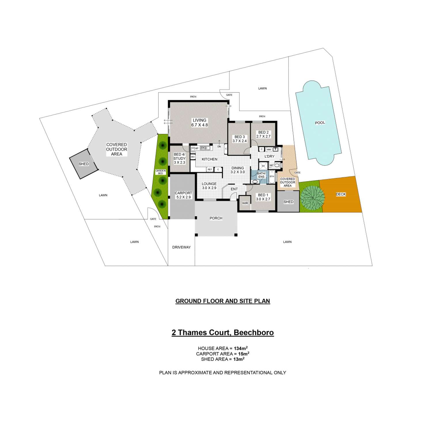Floorplan of Homely house listing, 2 Thames Court, Beechboro WA 6063