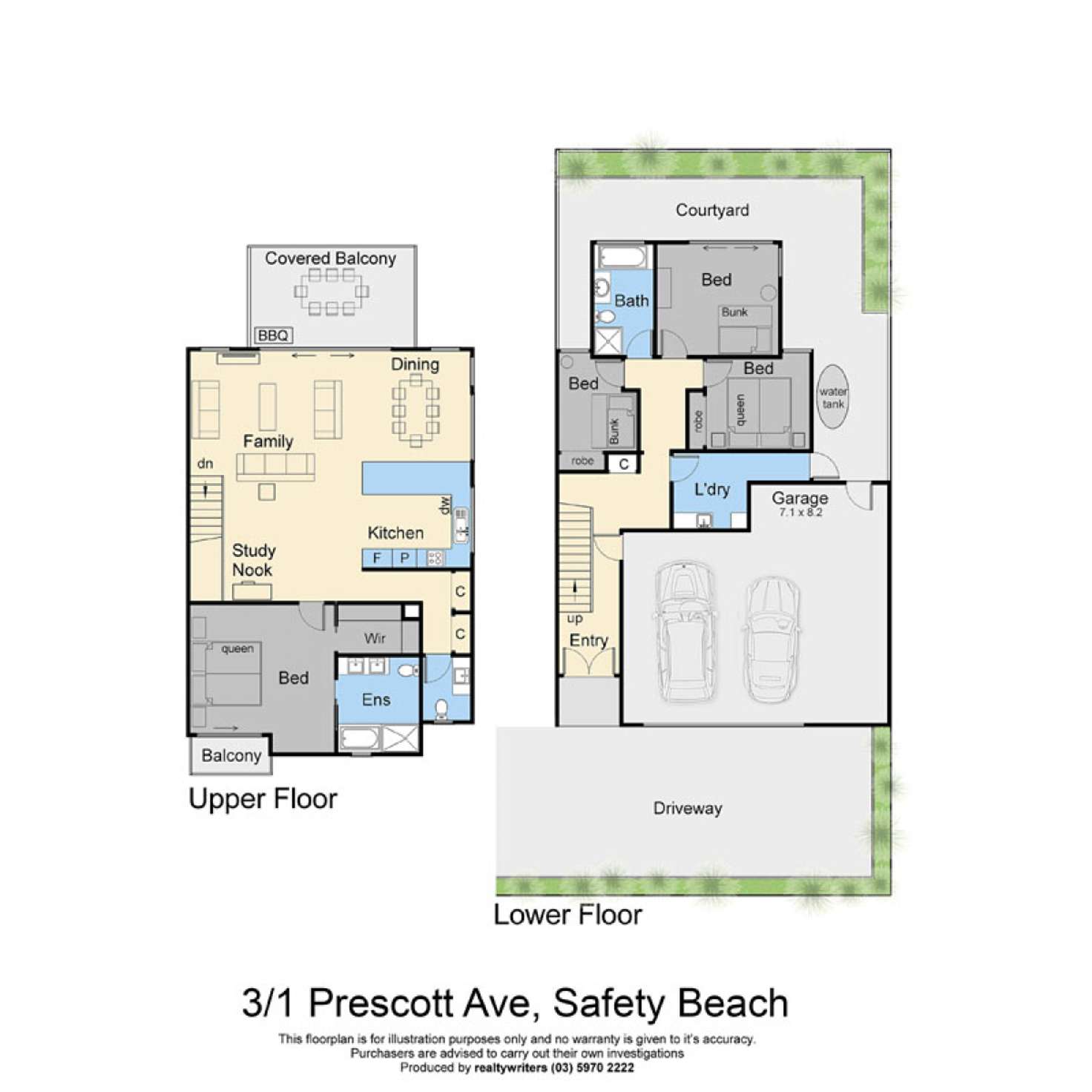 Floorplan of Homely townhouse listing, 3/1 Prescott Avenue, Safety Beach VIC 3936