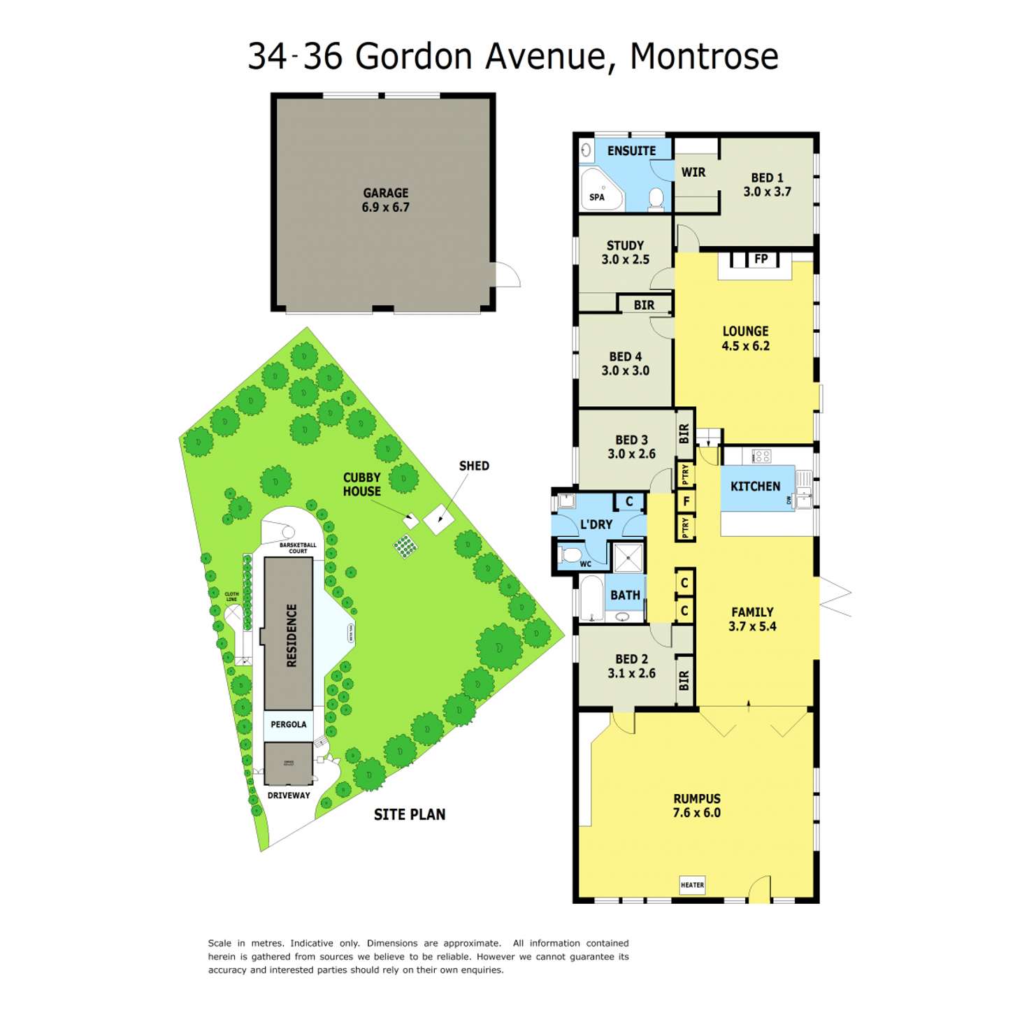 Floorplan of Homely house listing, 34-36 Gordon Avenue, Montrose VIC 3765