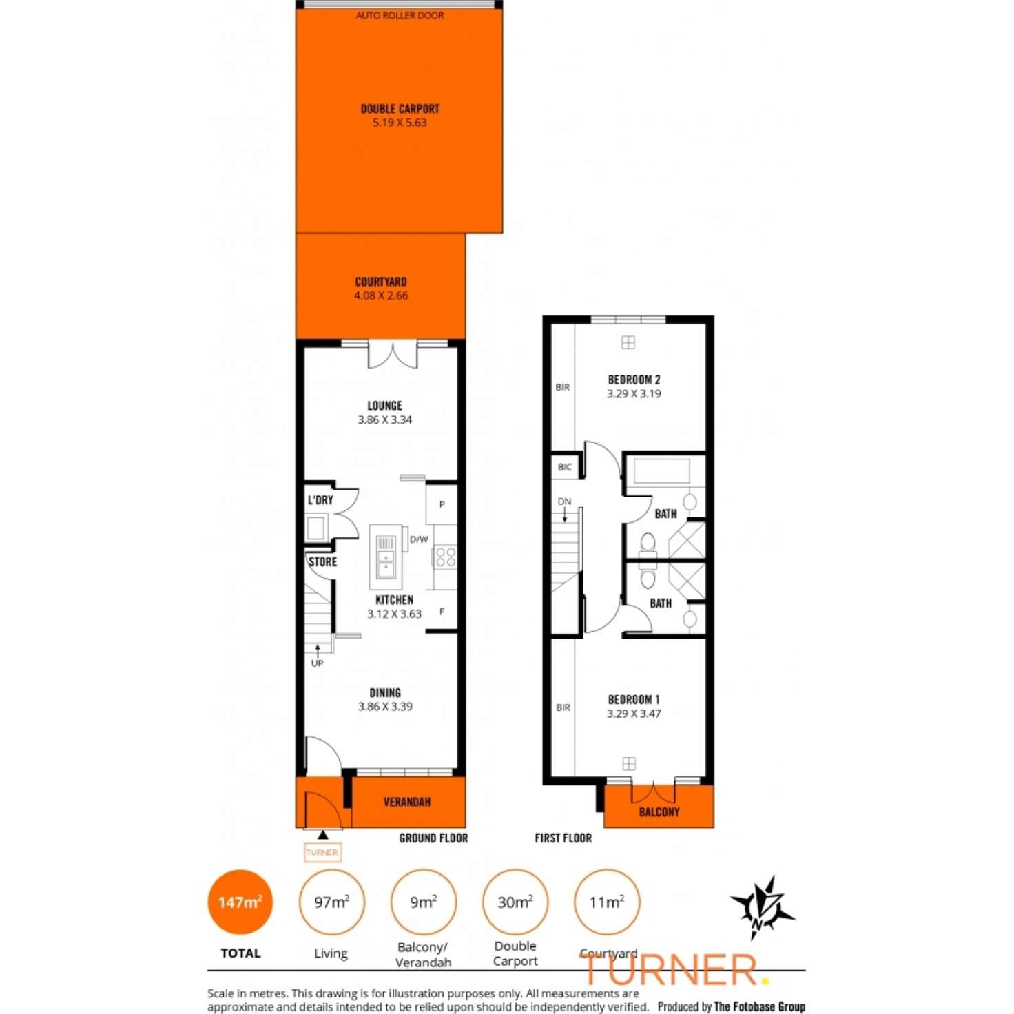 Floorplan of Homely townhouse listing, 13 Spence Place, Adelaide SA 5000