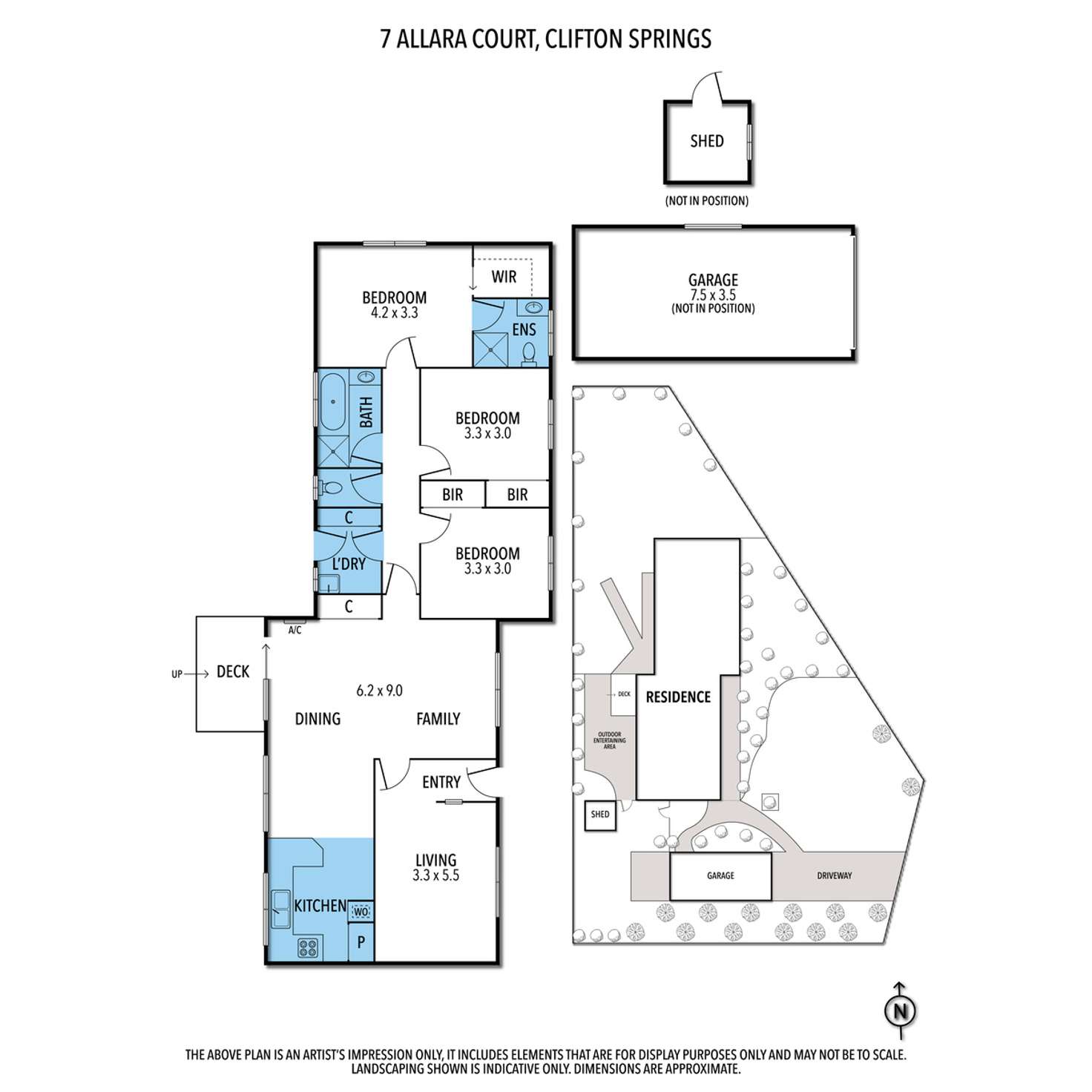Floorplan of Homely house listing, 7 Allara Court, Clifton Springs VIC 3222