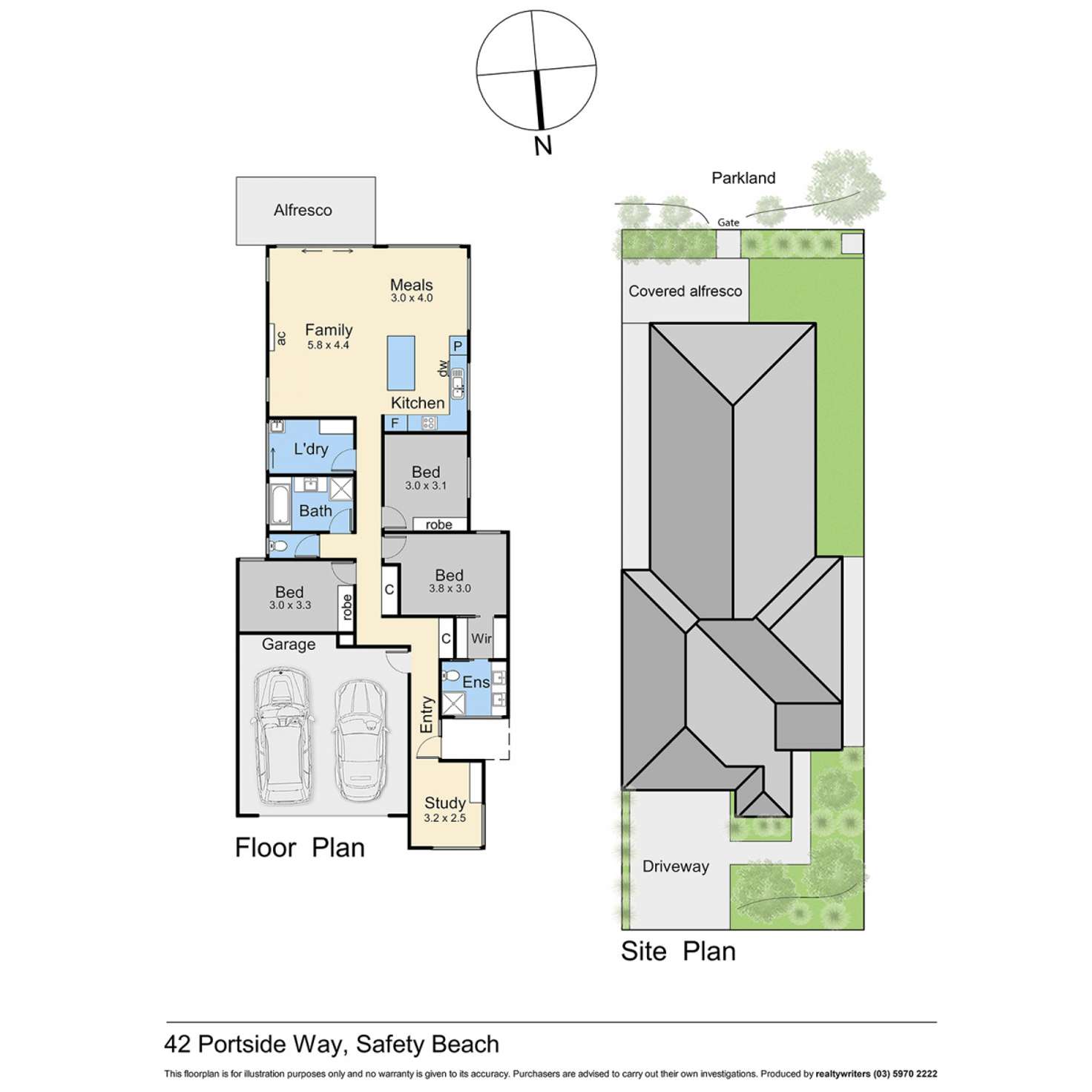 Floorplan of Homely house listing, 42 Portside Way, Safety Beach VIC 3936