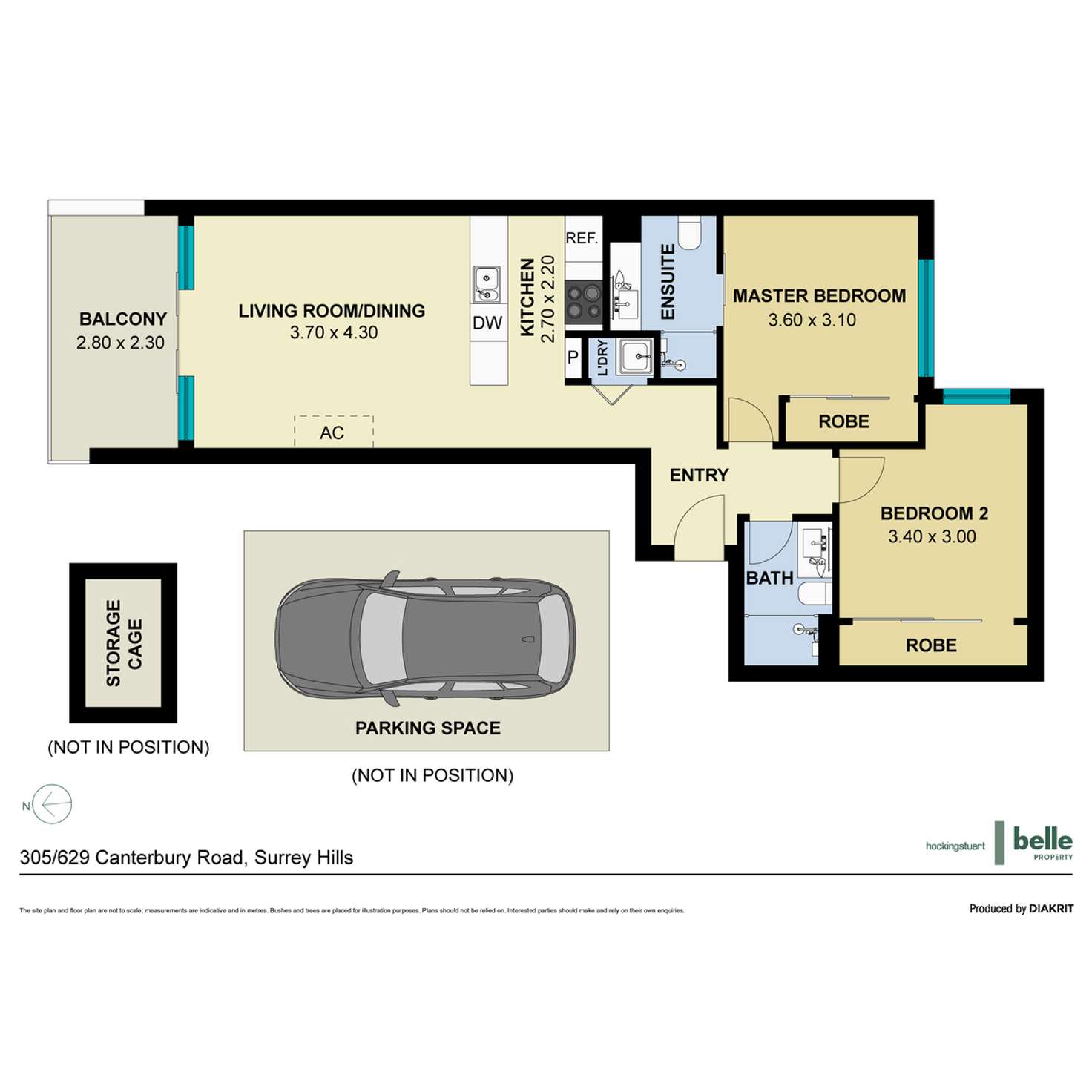 Floorplan of Homely apartment listing, 305/629 Canterbury Road, Surrey Hills VIC 3127