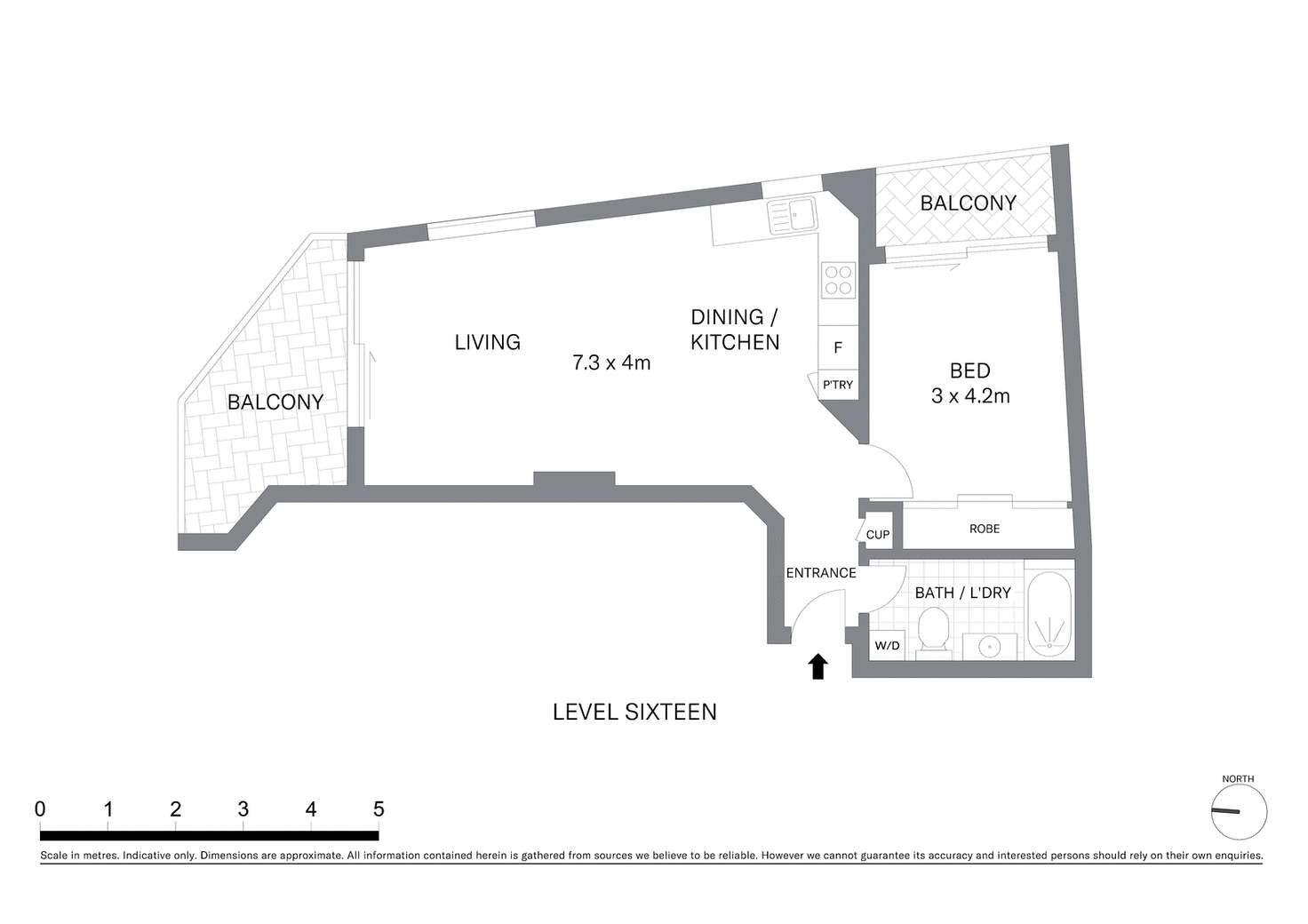 Floorplan of Homely apartment listing, 1672/37-43 King Street, Sydney NSW 2000