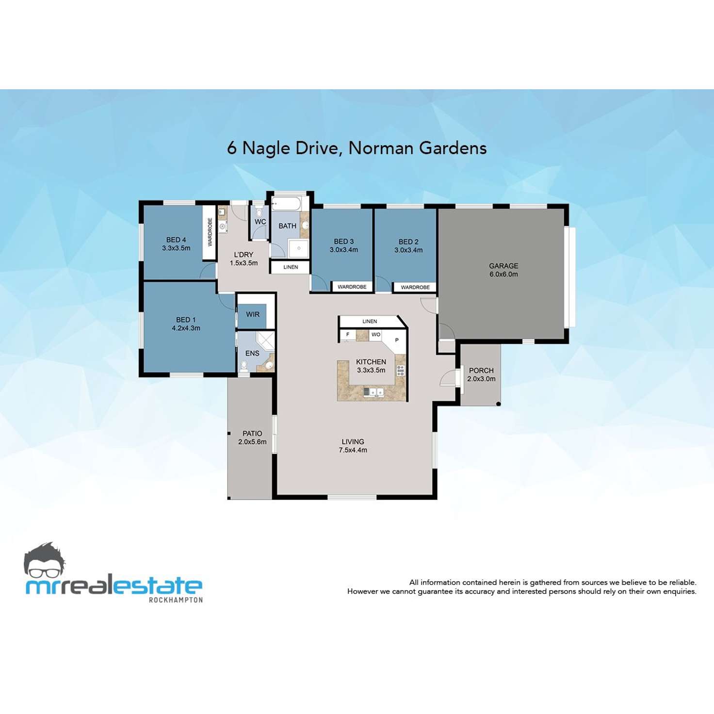 Floorplan of Homely house listing, 6 Nagle Drive, Norman Gardens QLD 4701