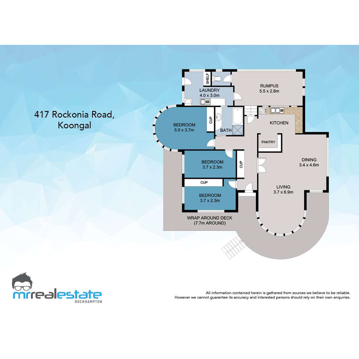 Floorplan of Homely house listing, 417 Rockonia Road, Koongal QLD 4701