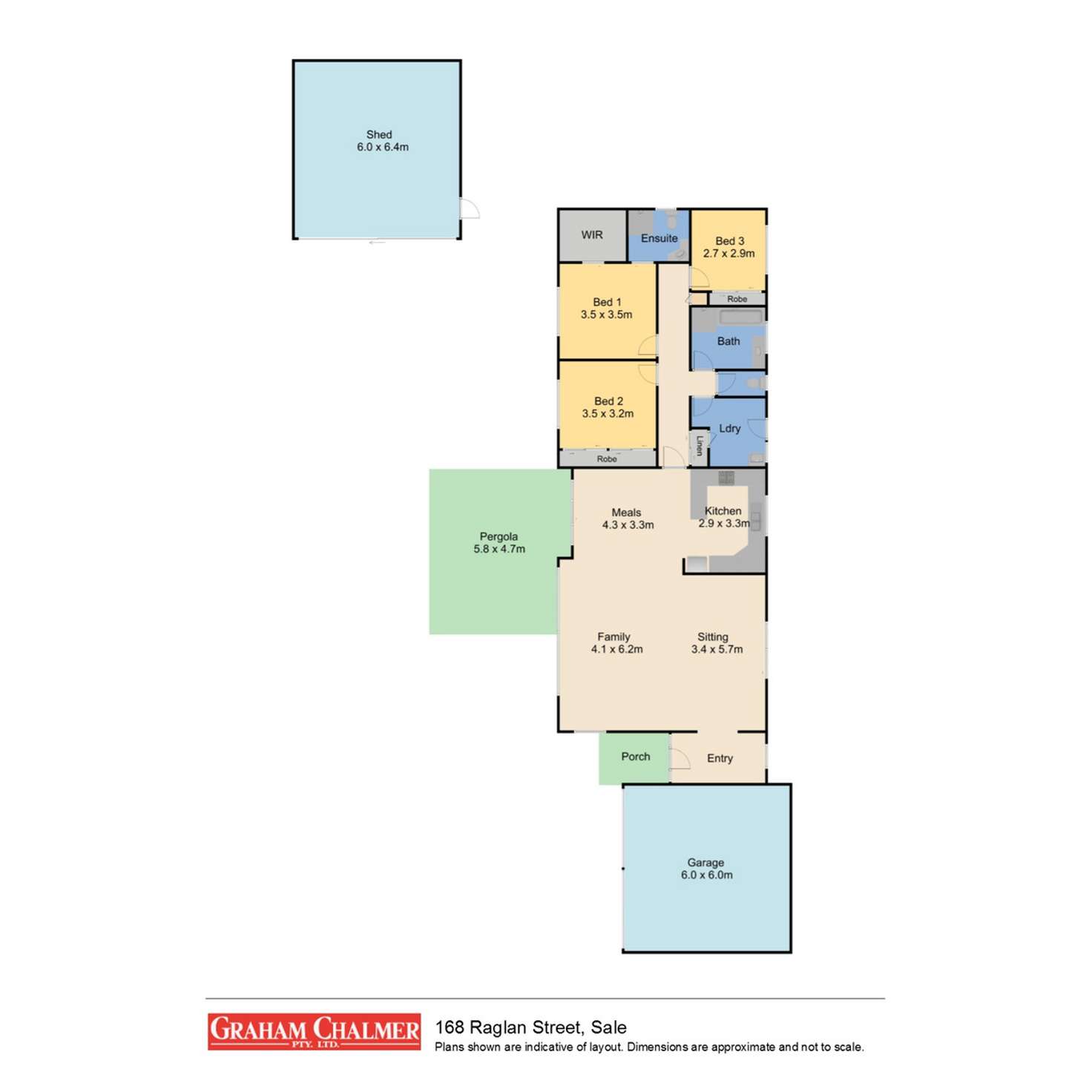 Floorplan of Homely house listing, 168 Raglan Street, Sale VIC 3850