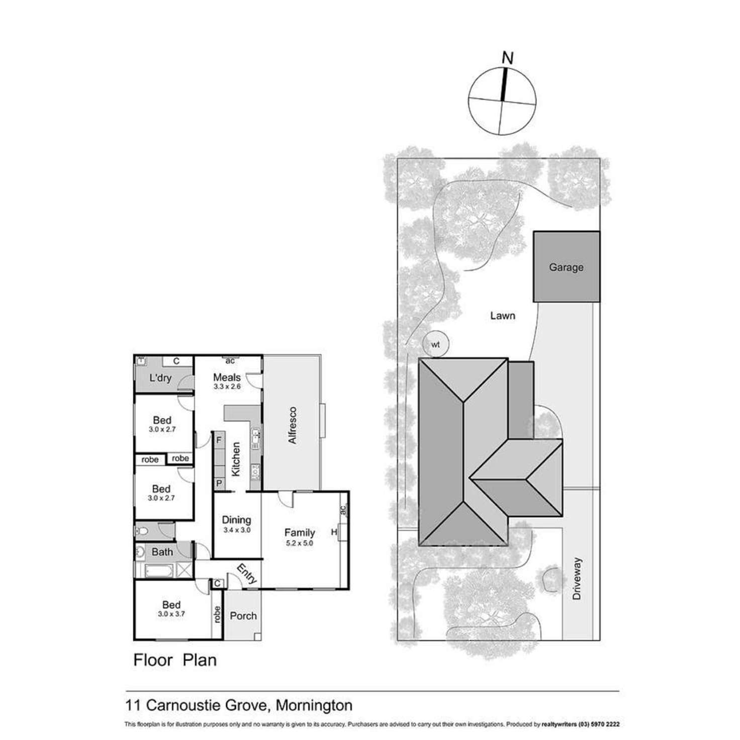 Floorplan of Homely house listing, 11 Carnoustie Grove, Mornington VIC 3931
