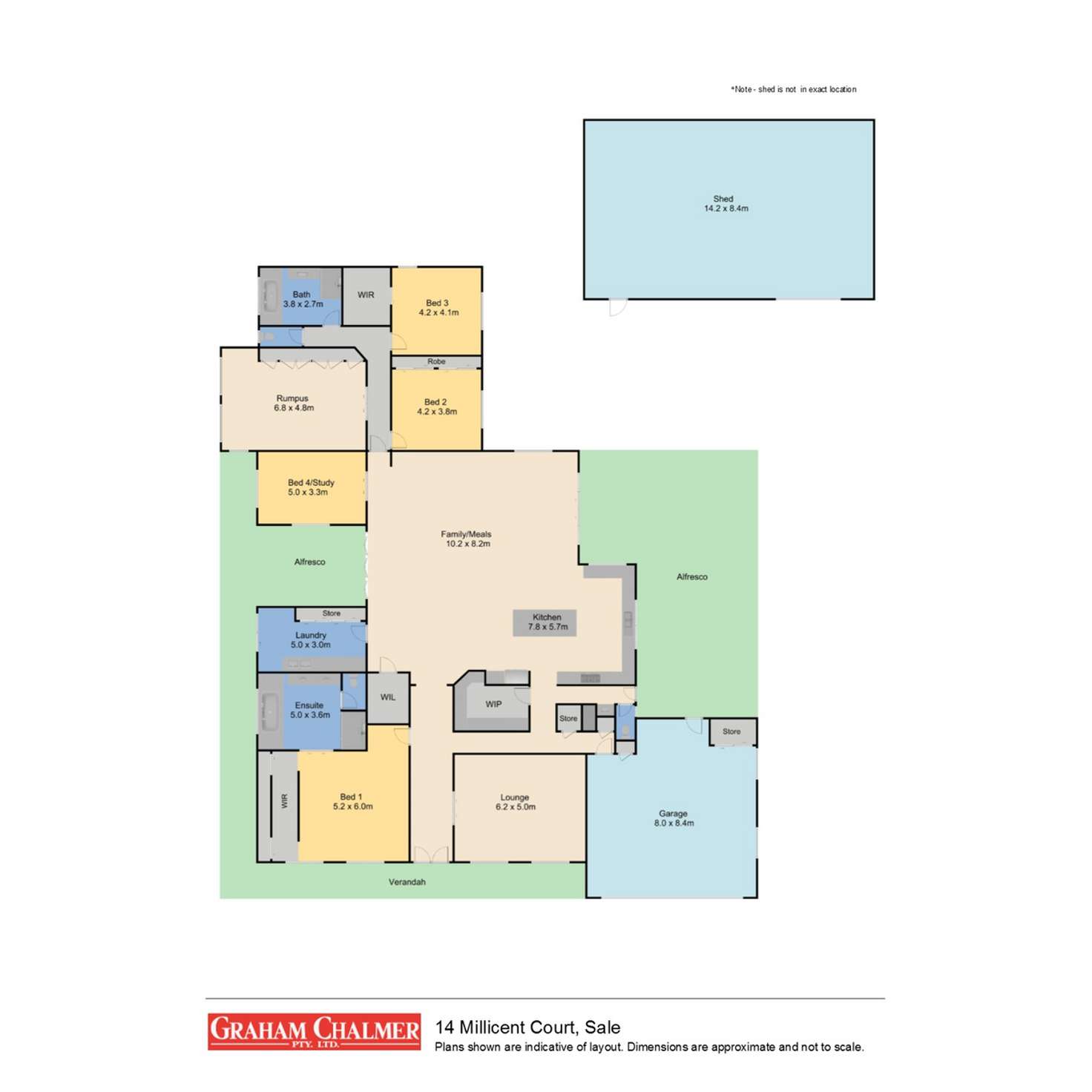 Floorplan of Homely house listing, 14 Millicent Court, Sale VIC 3850