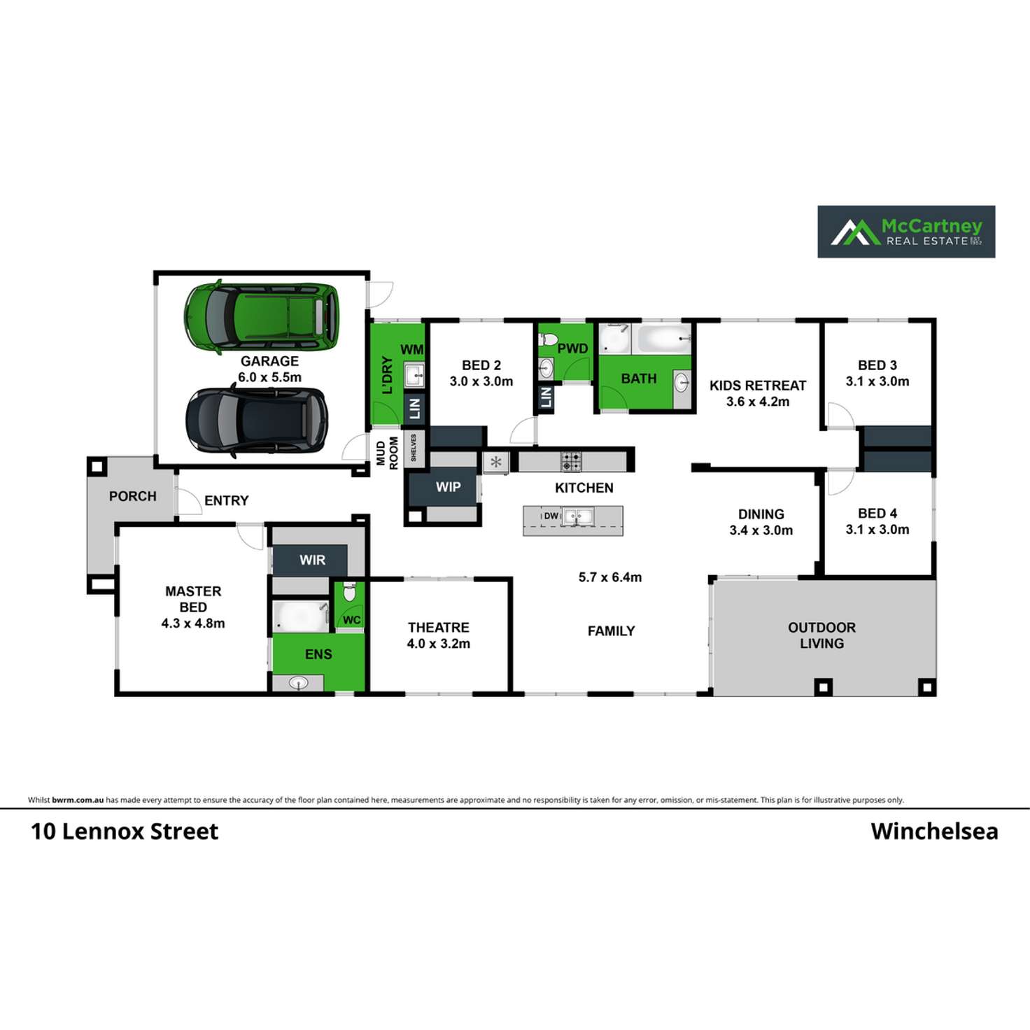 Floorplan of Homely house listing, 10 Lennox Street, Winchelsea VIC 3241