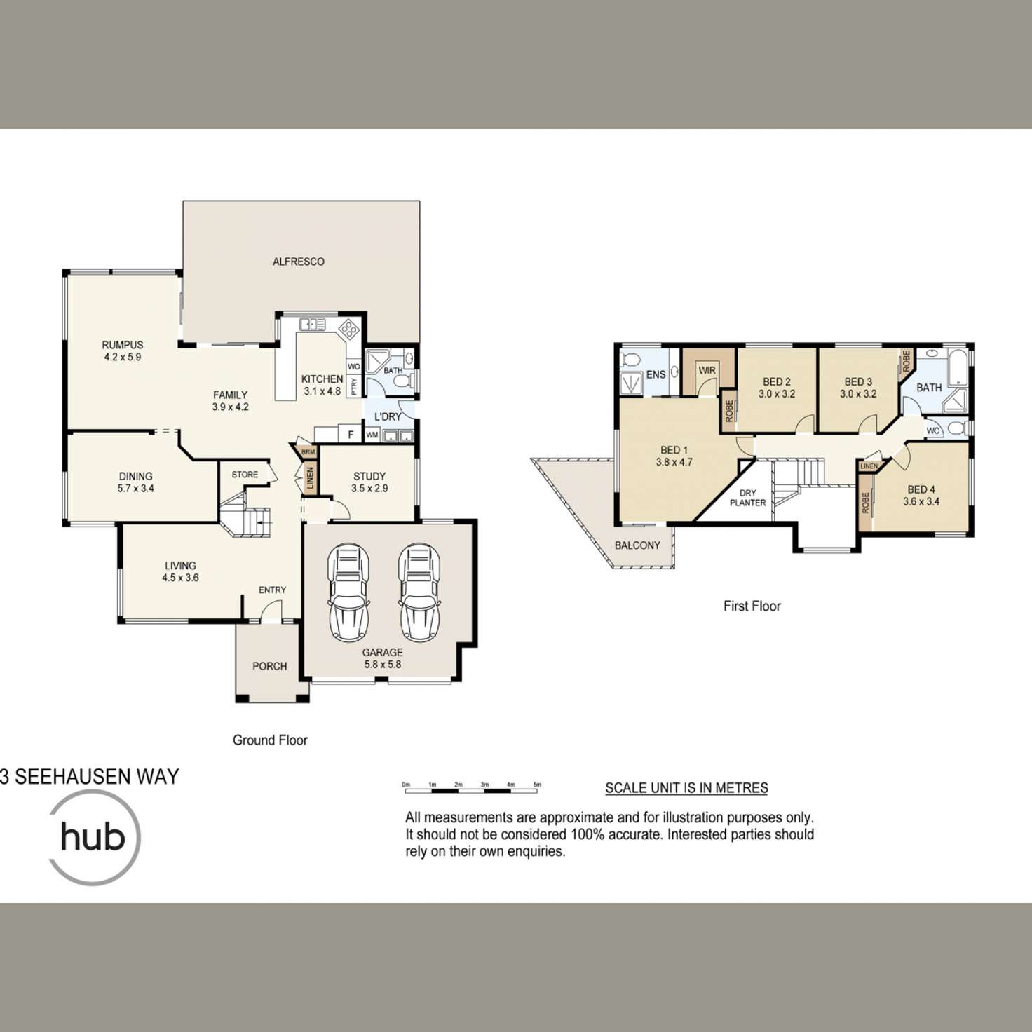 Floorplan of Homely house listing, 3 Seehausen Way, Windaroo QLD 4207