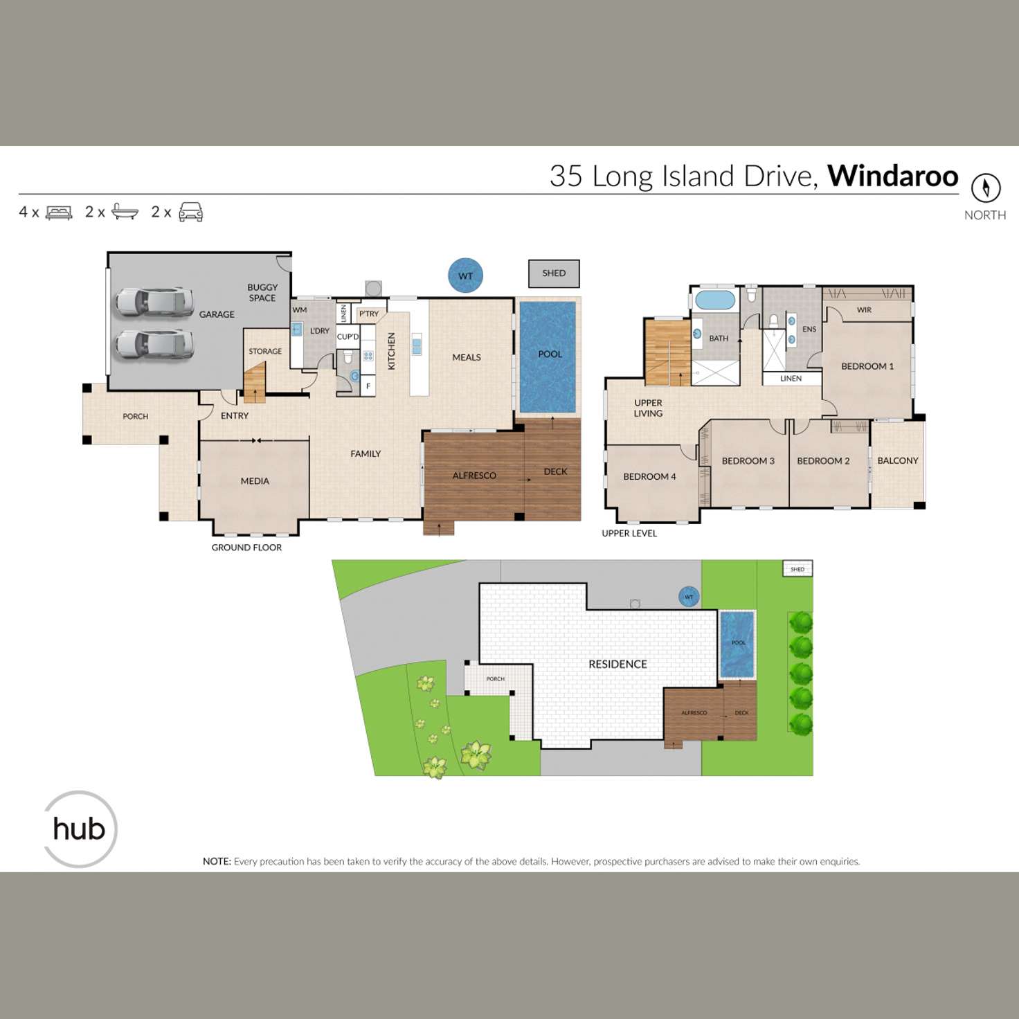Floorplan of Homely house listing, 35 Long Island Drive, Windaroo QLD 4207