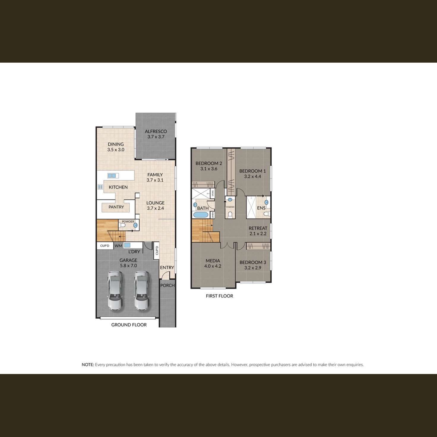 Floorplan of Homely townhouse listing, 2/1-5 Anna Louise Terrace, Windaroo QLD 4207