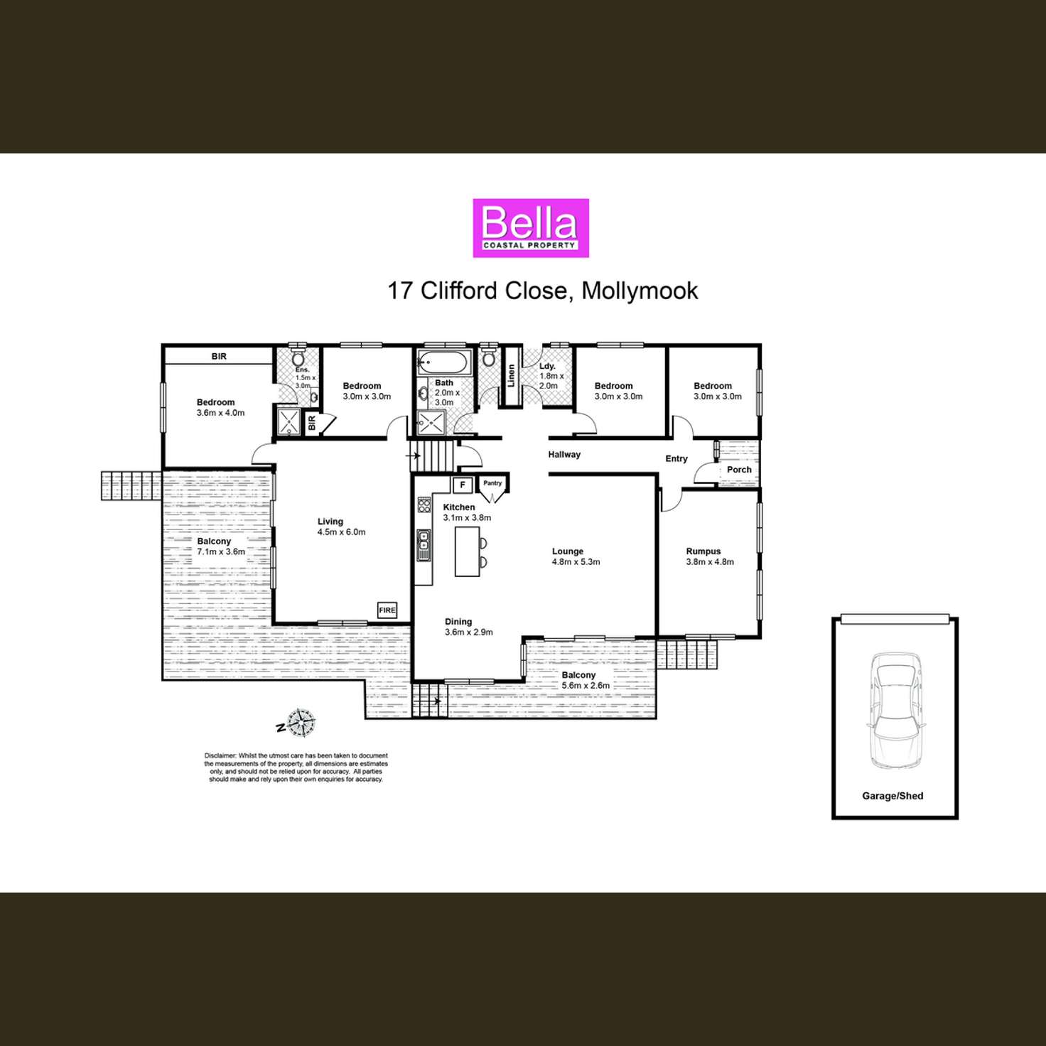 Floorplan of Homely house listing, 17 Clifford Close, Mollymook NSW 2539