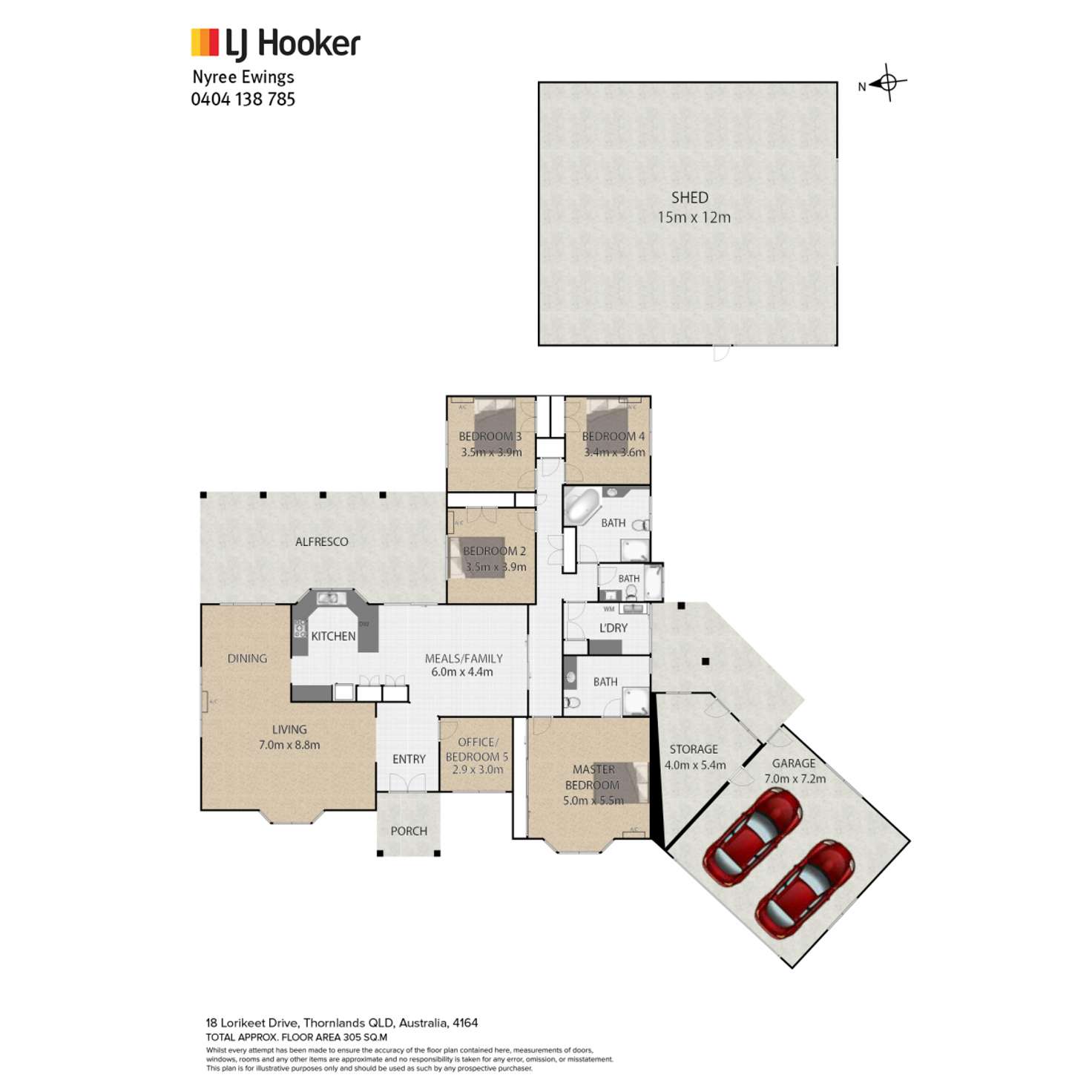 Floorplan of Homely house listing, 18 Lorikeet Drive, Thornlands QLD 4164