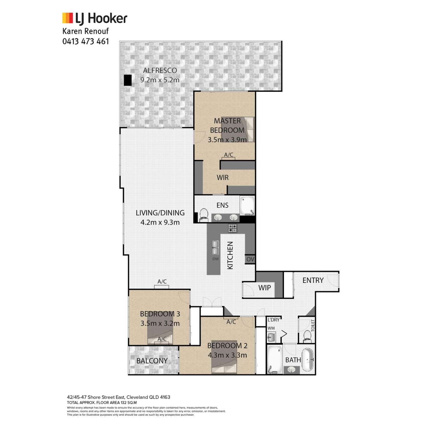 Floorplan of Homely unit listing, 42/45 Shore Street East, Cleveland QLD 4163