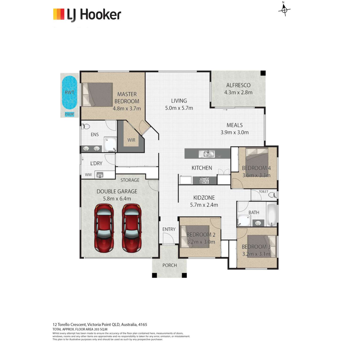 Floorplan of Homely house listing, 12 Torello Crescent, Victoria Point QLD 4165