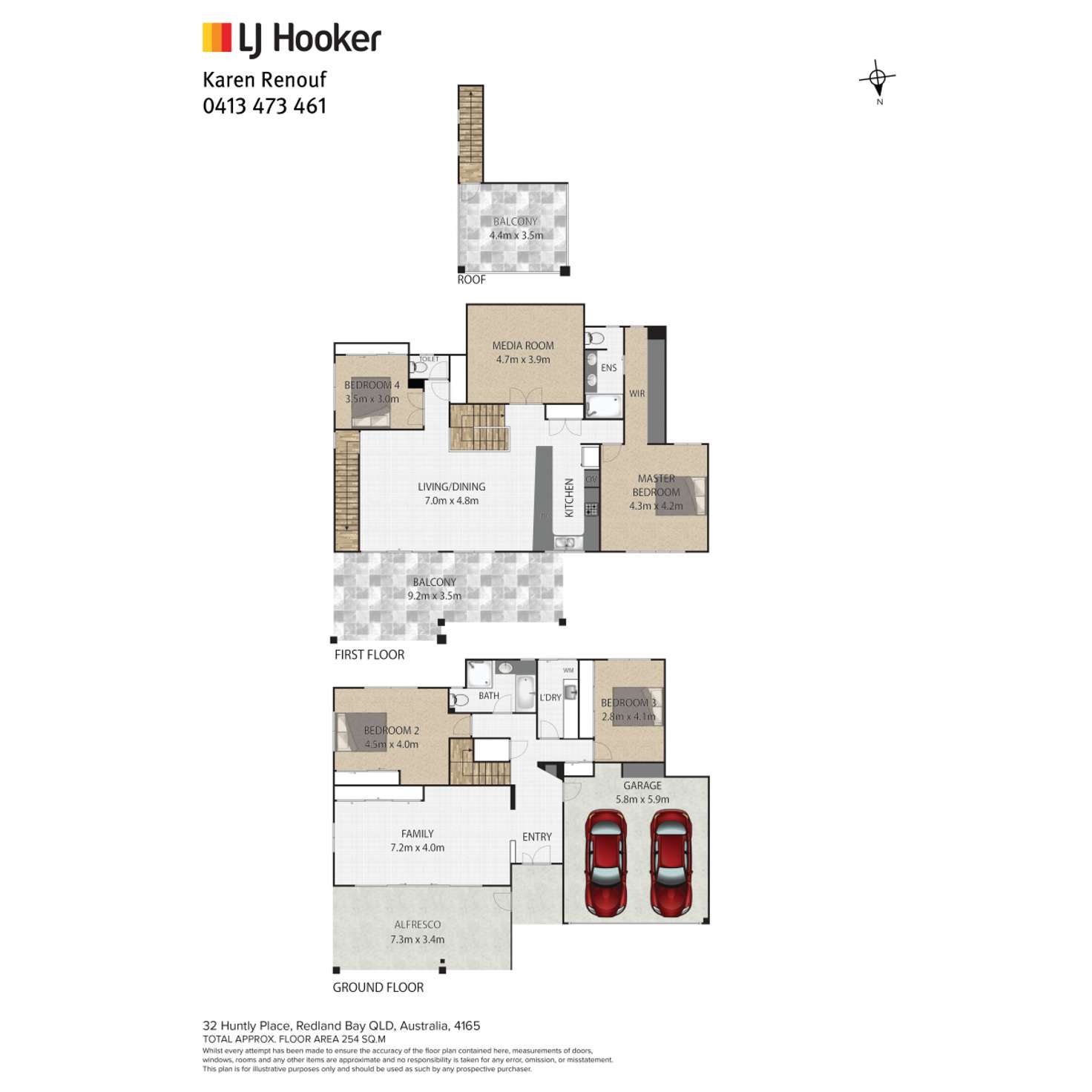 Floorplan of Homely house listing, 32 Huntly Place, Redland Bay QLD 4165