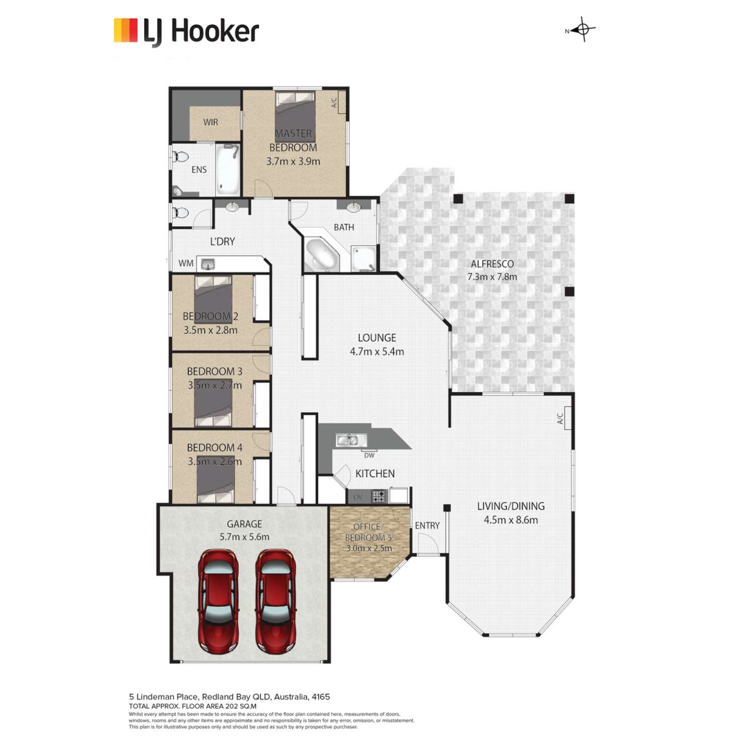 Floorplan of Homely house listing, 5 Lindeman Place, Redland Bay QLD 4165