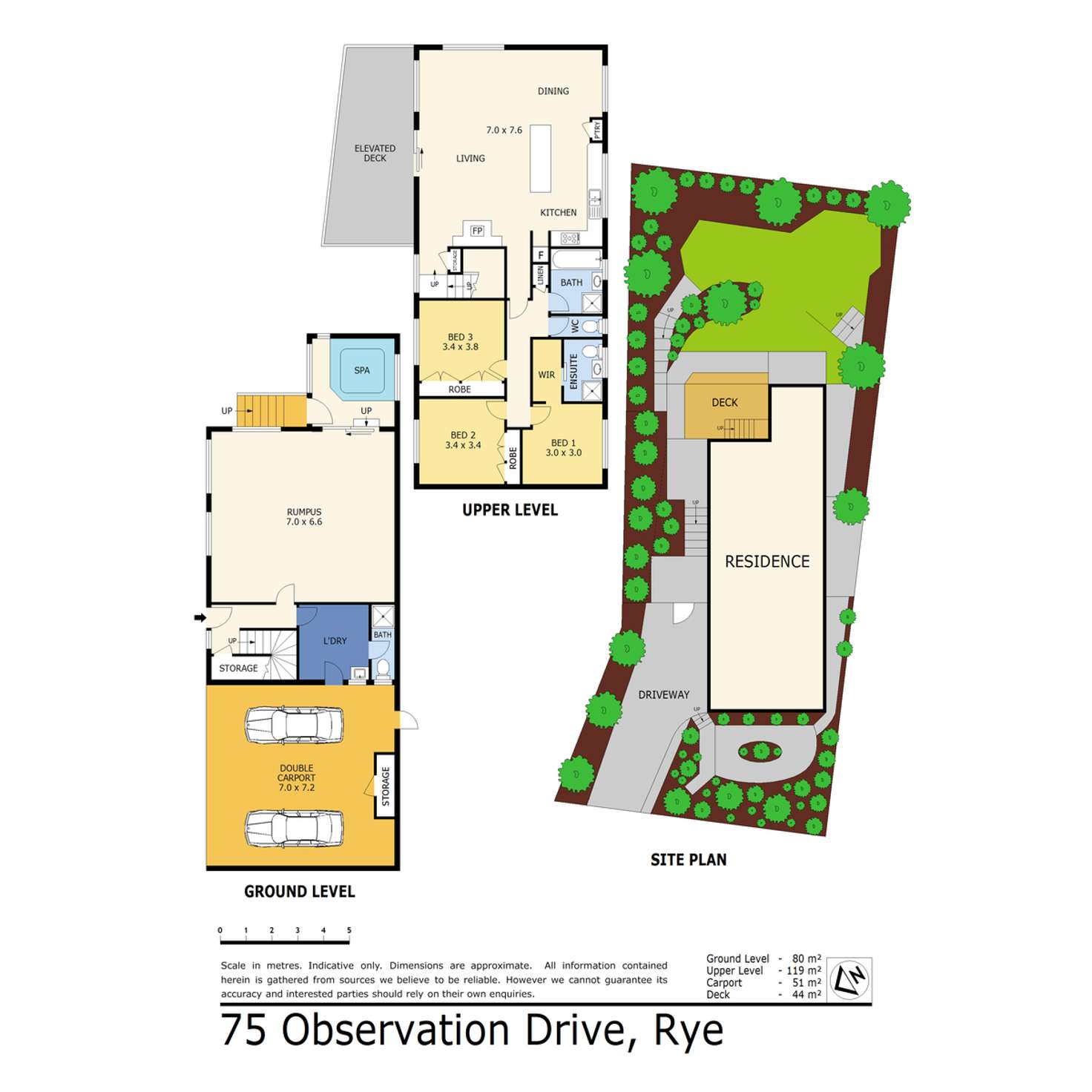 Floorplan of Homely house listing, 75 Observation Drive, Rye VIC 3941