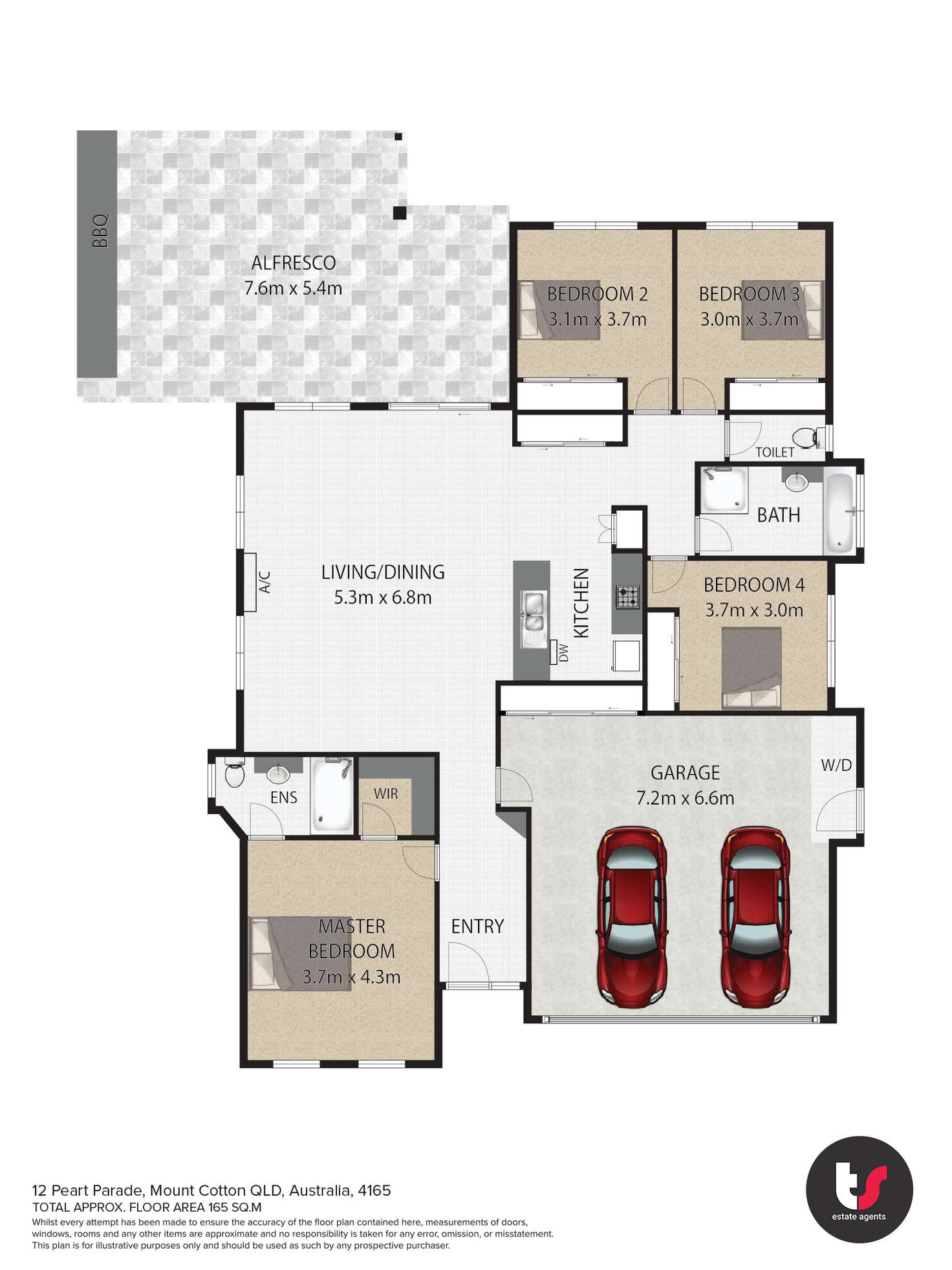 Floorplan of Homely house listing, 12 Peart Parade, Mount Cotton QLD 4165