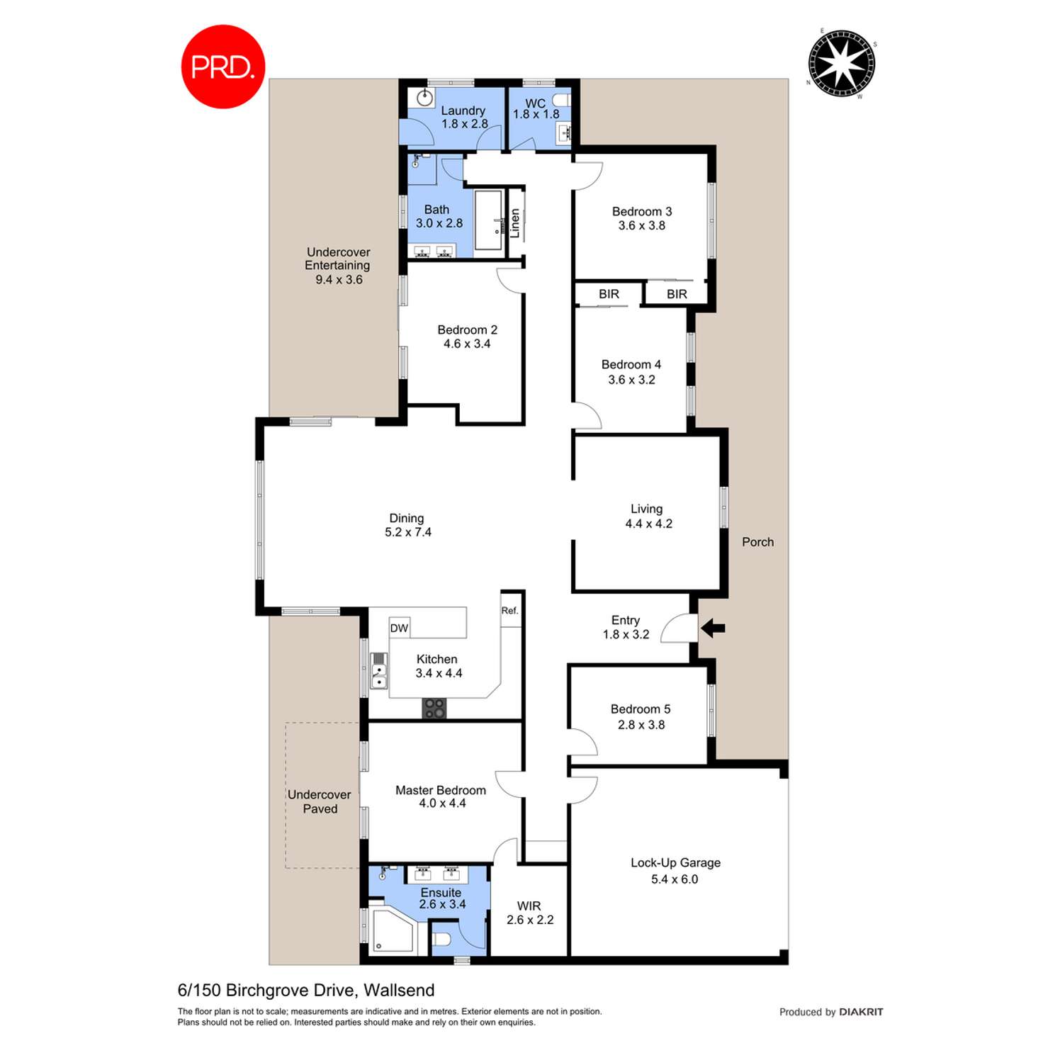 Floorplan of Homely house listing, 6/150 Birchgrove Drive, Wallsend NSW 2287