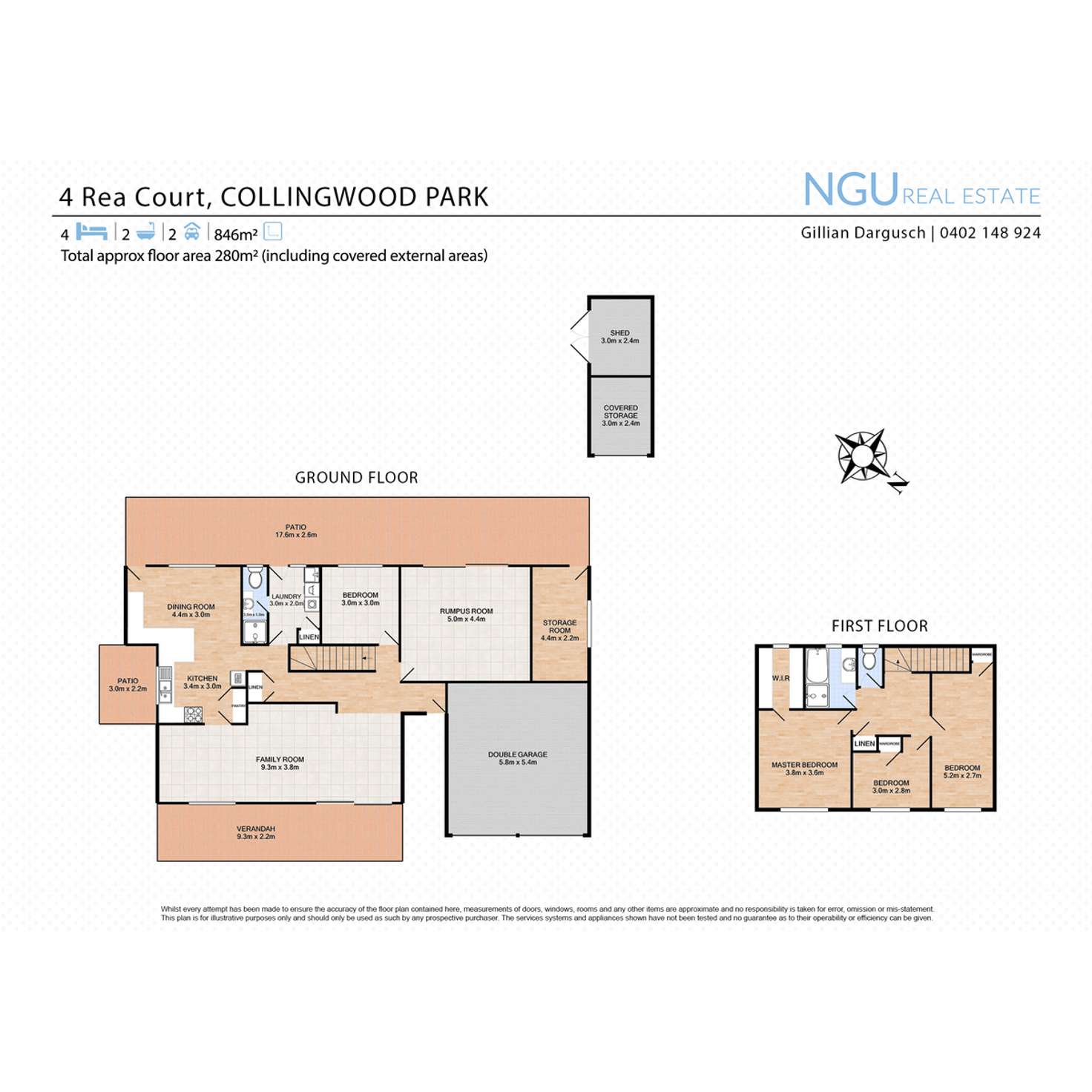 Floorplan of Homely house listing, 4 Rea Court, Collingwood Park QLD 4301