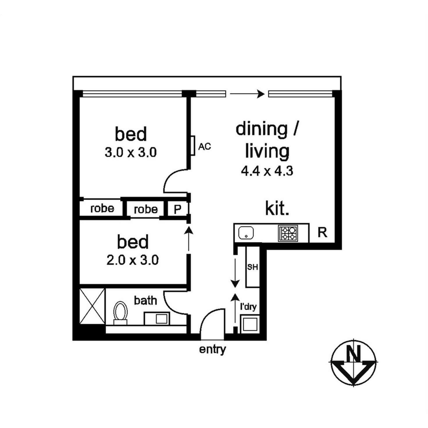 Floorplan of Homely apartment listing, 507/20-26 Coromandel Place, Melbourne VIC 3000