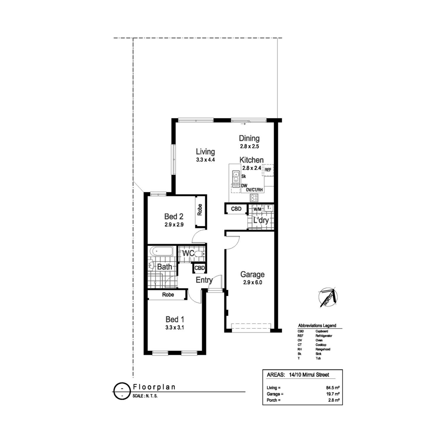Floorplan of Homely unit listing, 14/10 Mirrul Street, Glenfield Park NSW 2650
