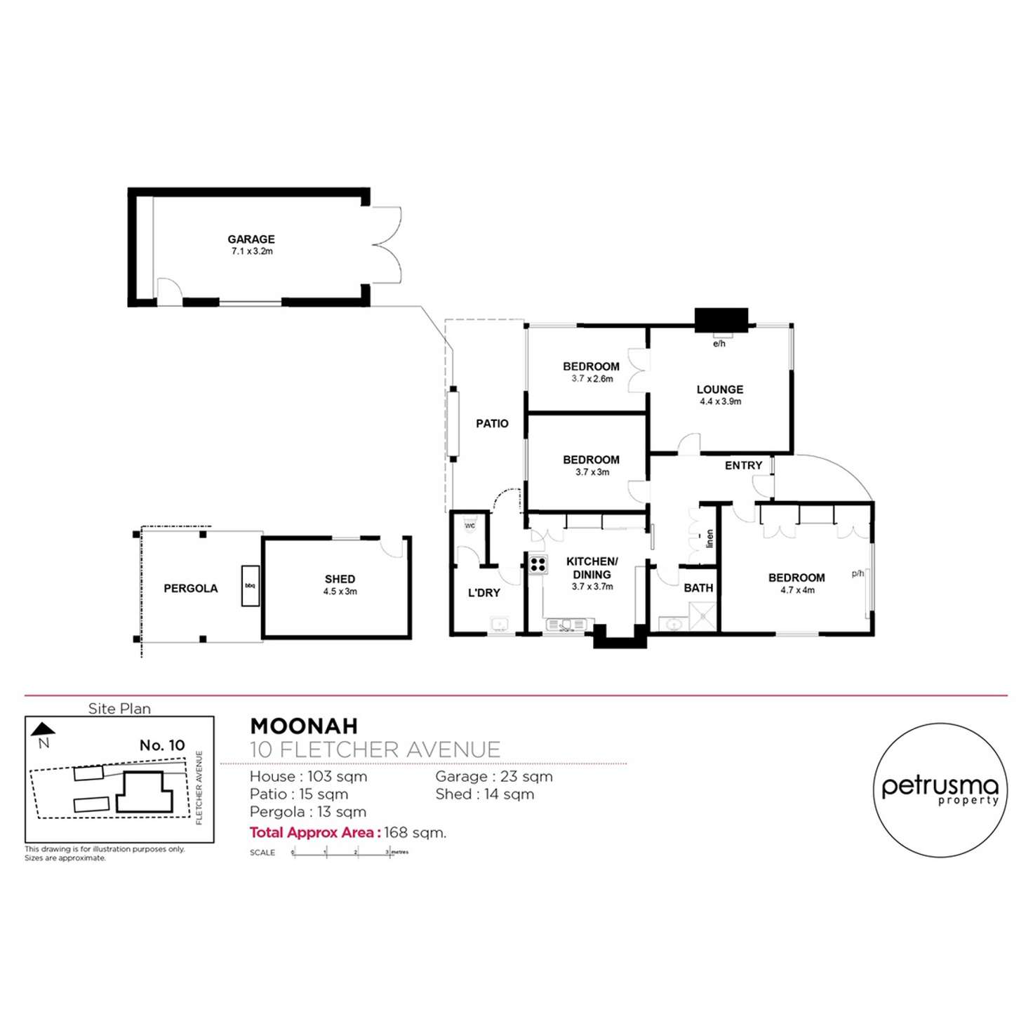 Floorplan of Homely house listing, 10 Fletcher Avenue, Moonah TAS 7009